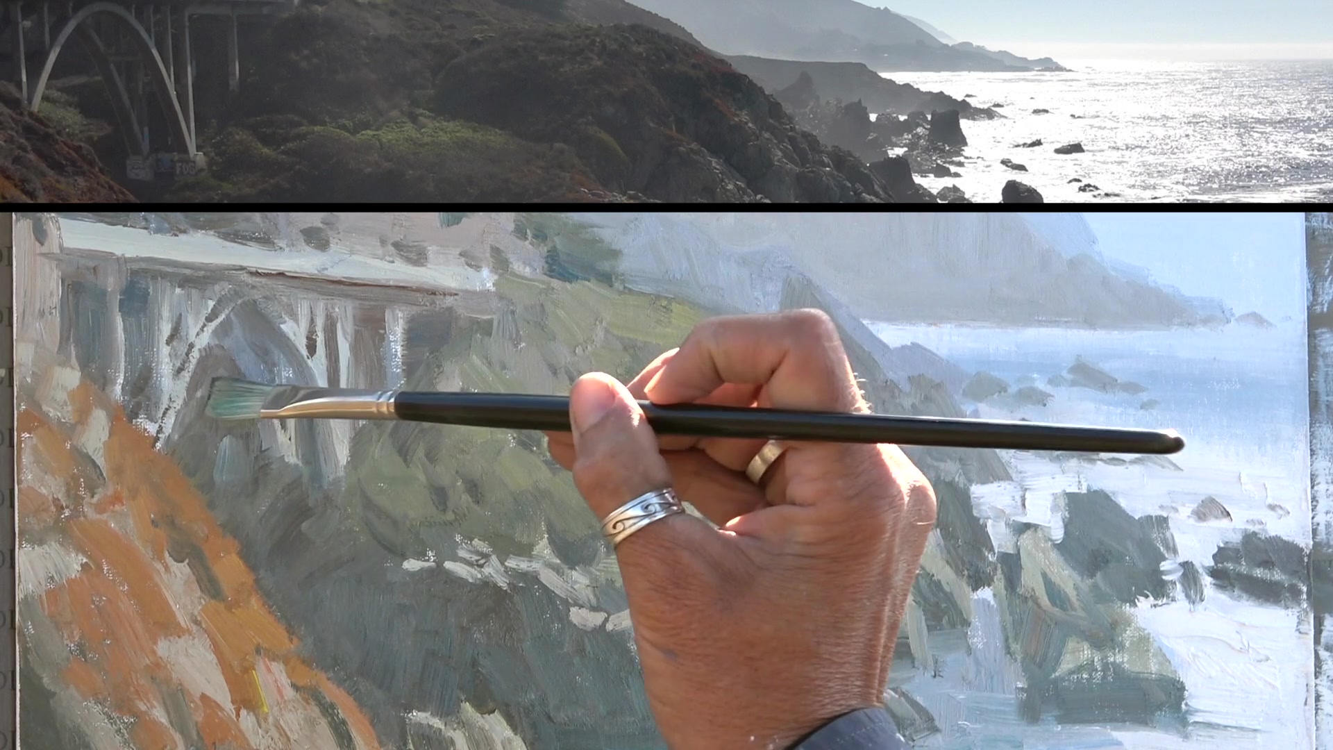 Step 27 — Detail in Edges and Overlaps (video frame from the lesson)