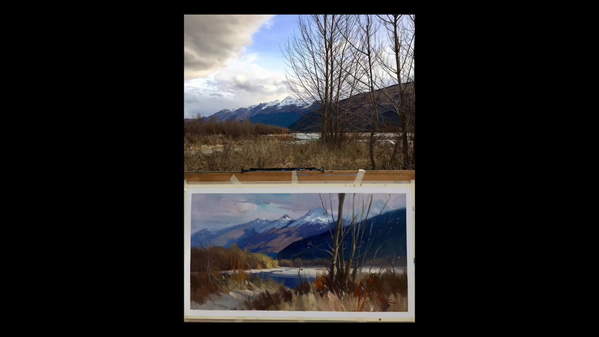 Step 4 — Framing with Trees (video frame from the lesson)