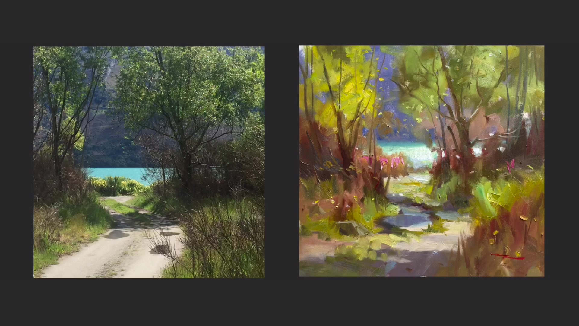 Step 5 — Color Saturation and Comparison (video frame from the lesson)