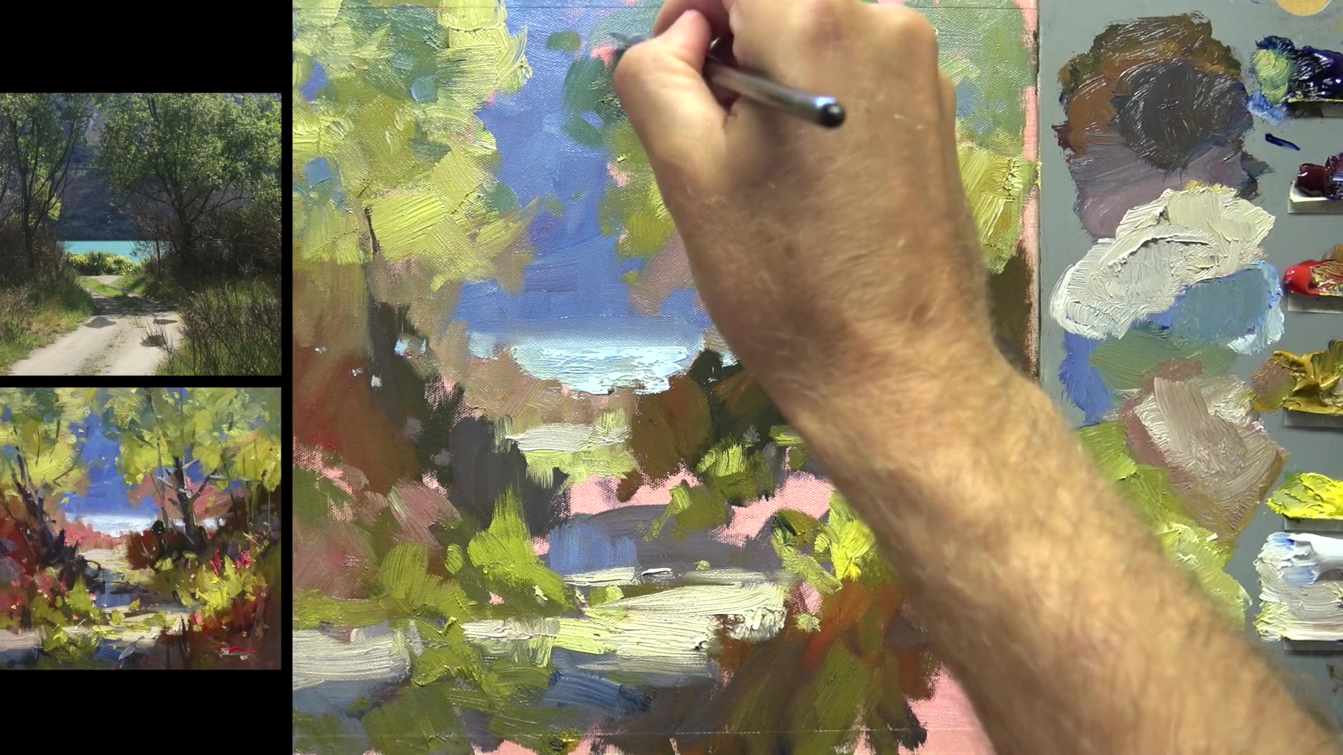 Step 16 — Adding Shadows and Light Flow (video frame from the lesson)
