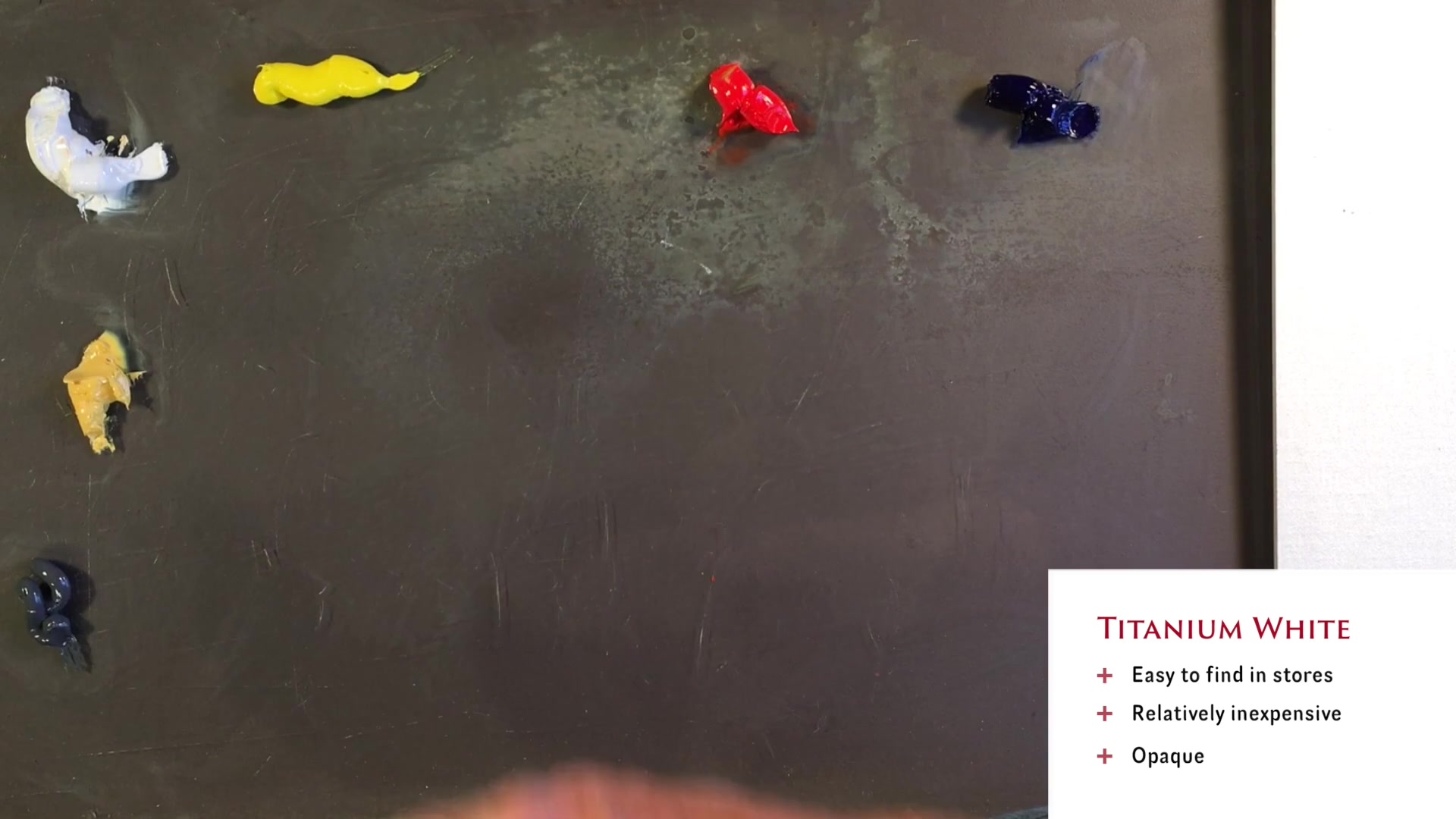 Step 1 — Palette Colors Explanation (video frame from the lesson)