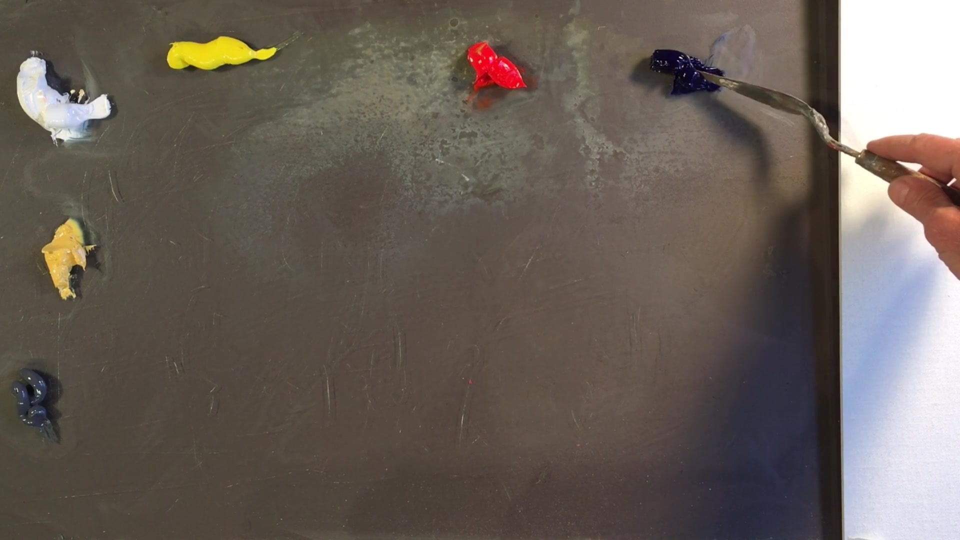 Step 3 — Mixing Darkest Dark (video frame from the lesson)