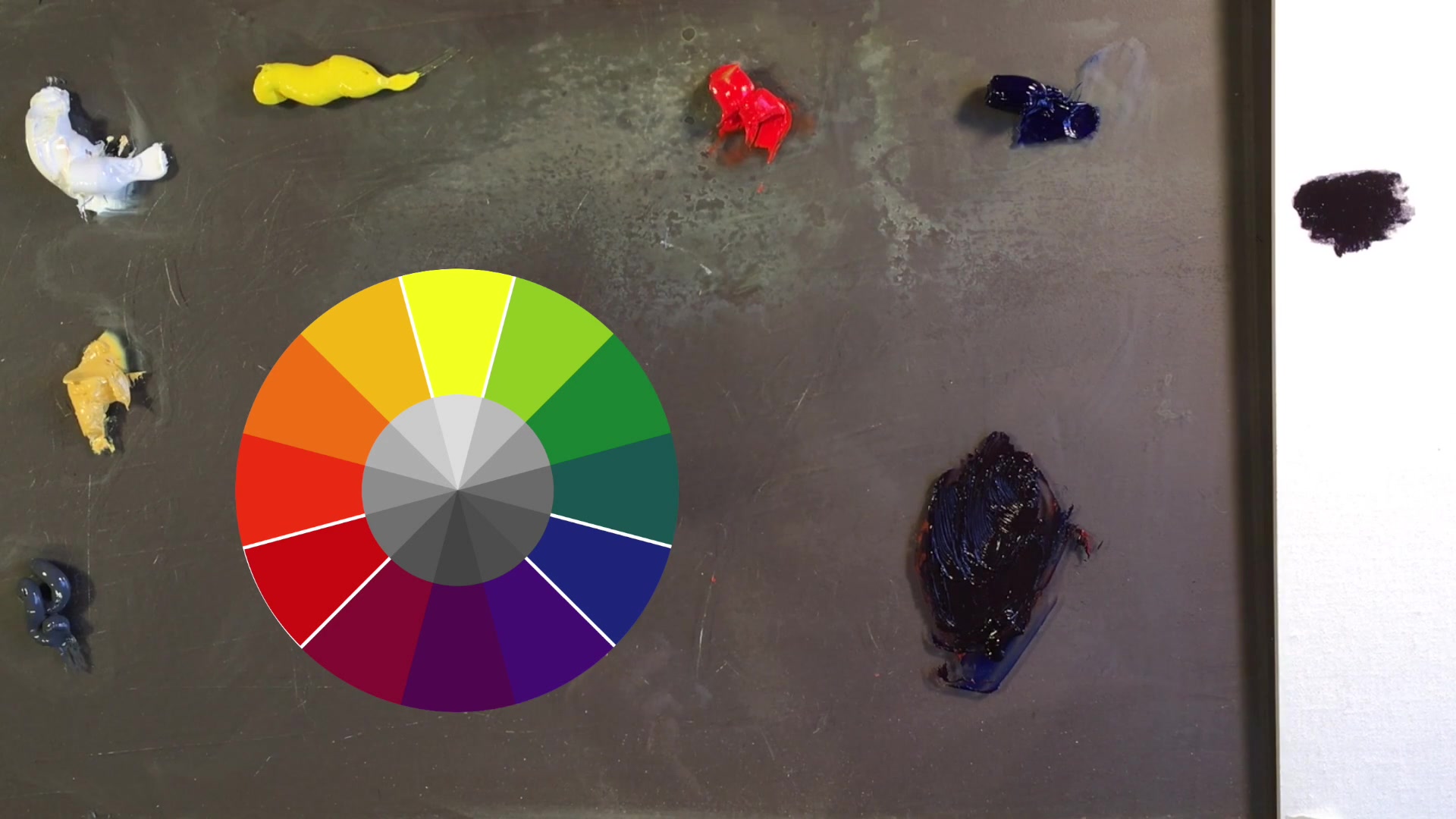 Step 4 — Mixing Secondary Colors (video frame from the lesson)