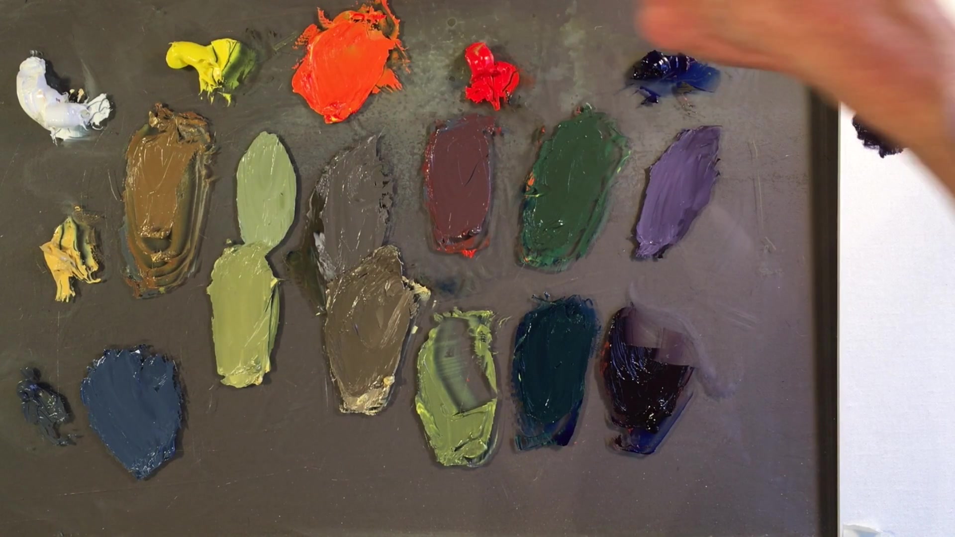 Step 9 — Graying Colors and Color Triangle (video frame from the lesson)