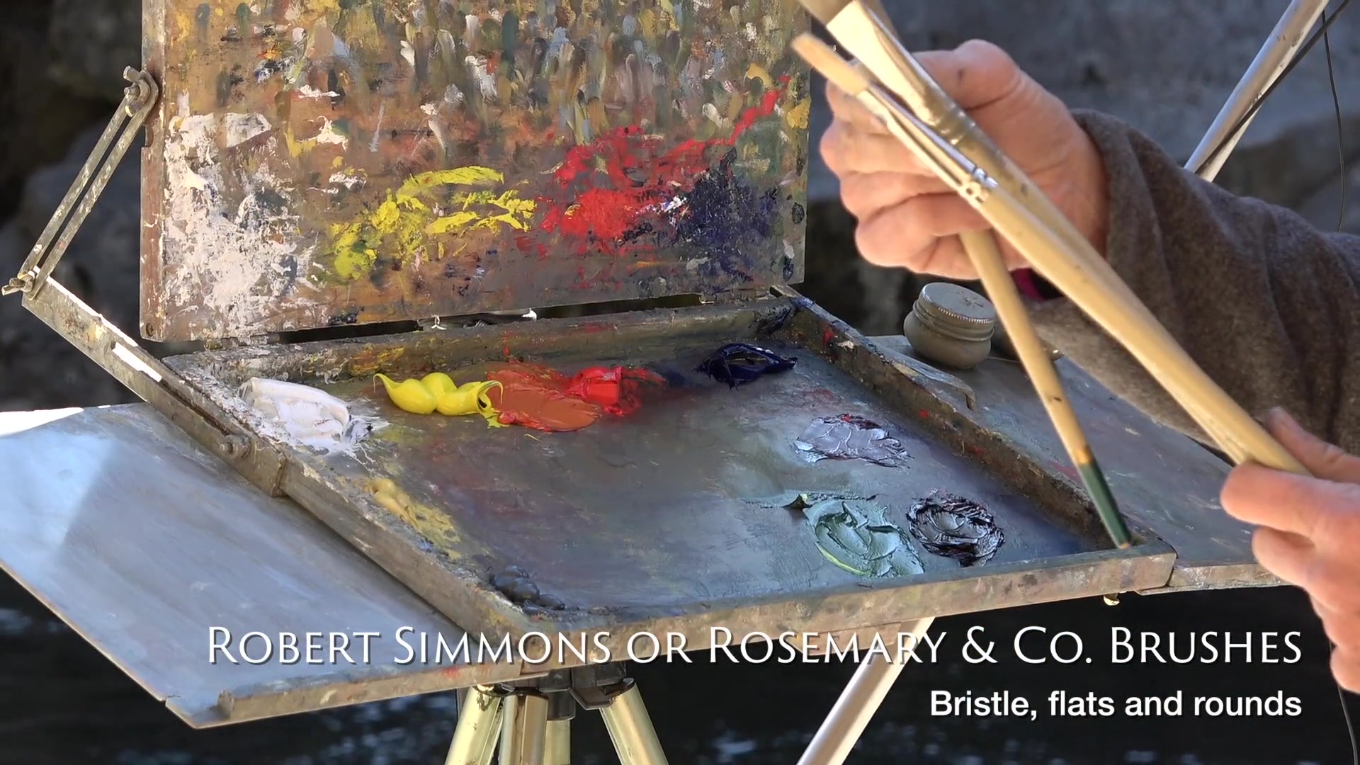 Step 11 — Outdoor Painting Supplies (video frame from the lesson)
