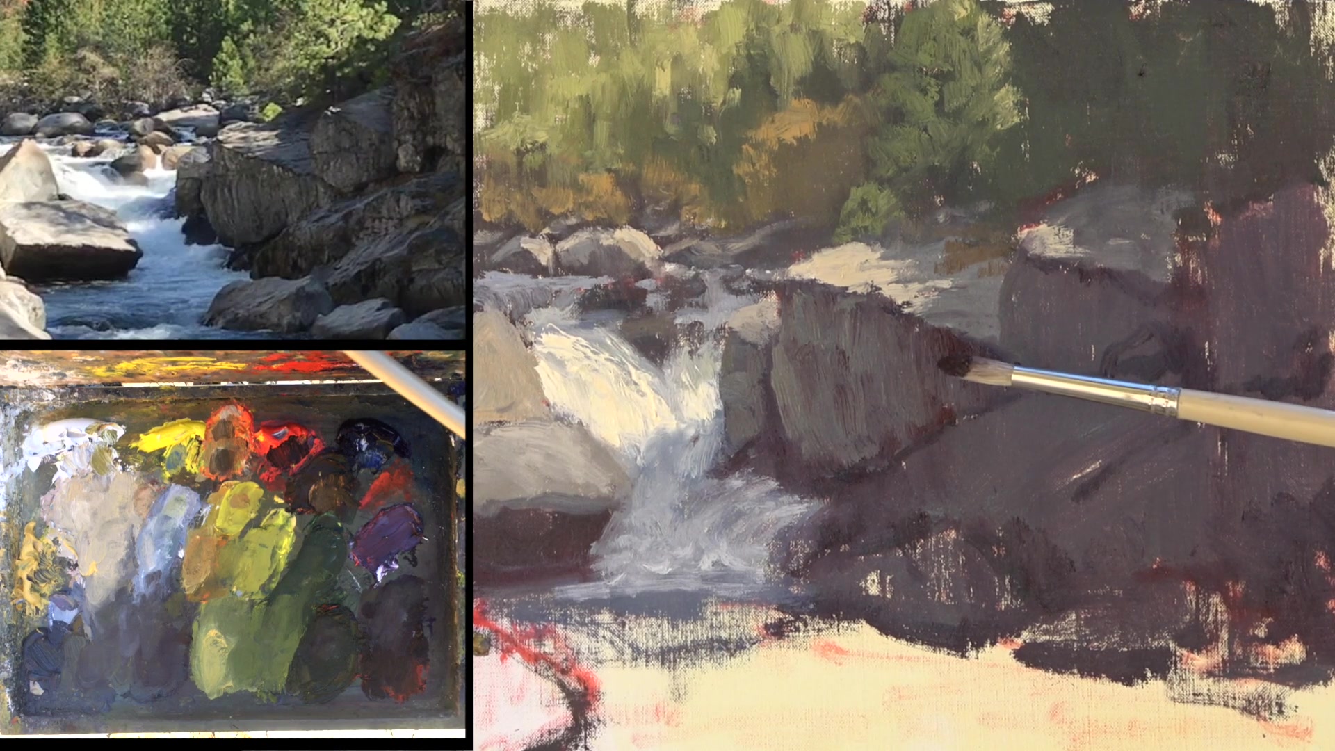 Step 32 — Adding Detail to Boulders (video frame from the lesson)