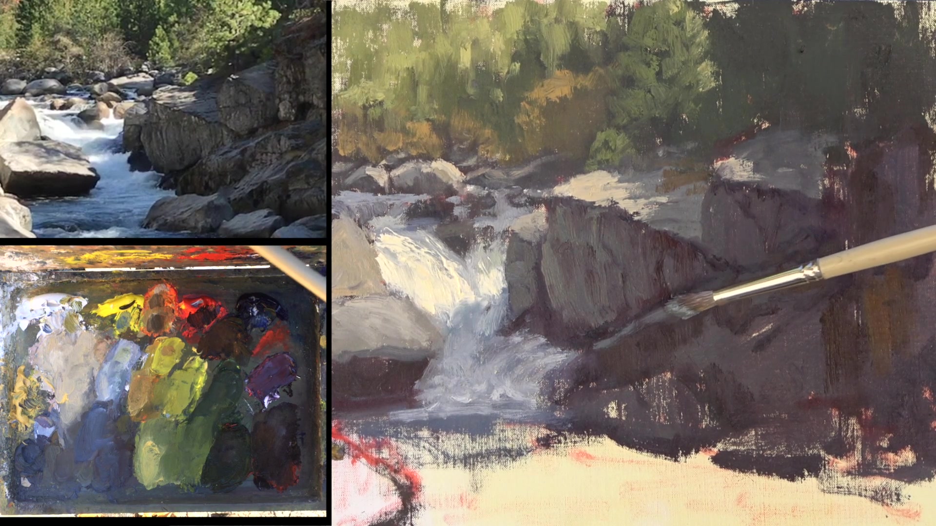 Step 33 — Nature's Colors and Grays (video frame from the lesson)