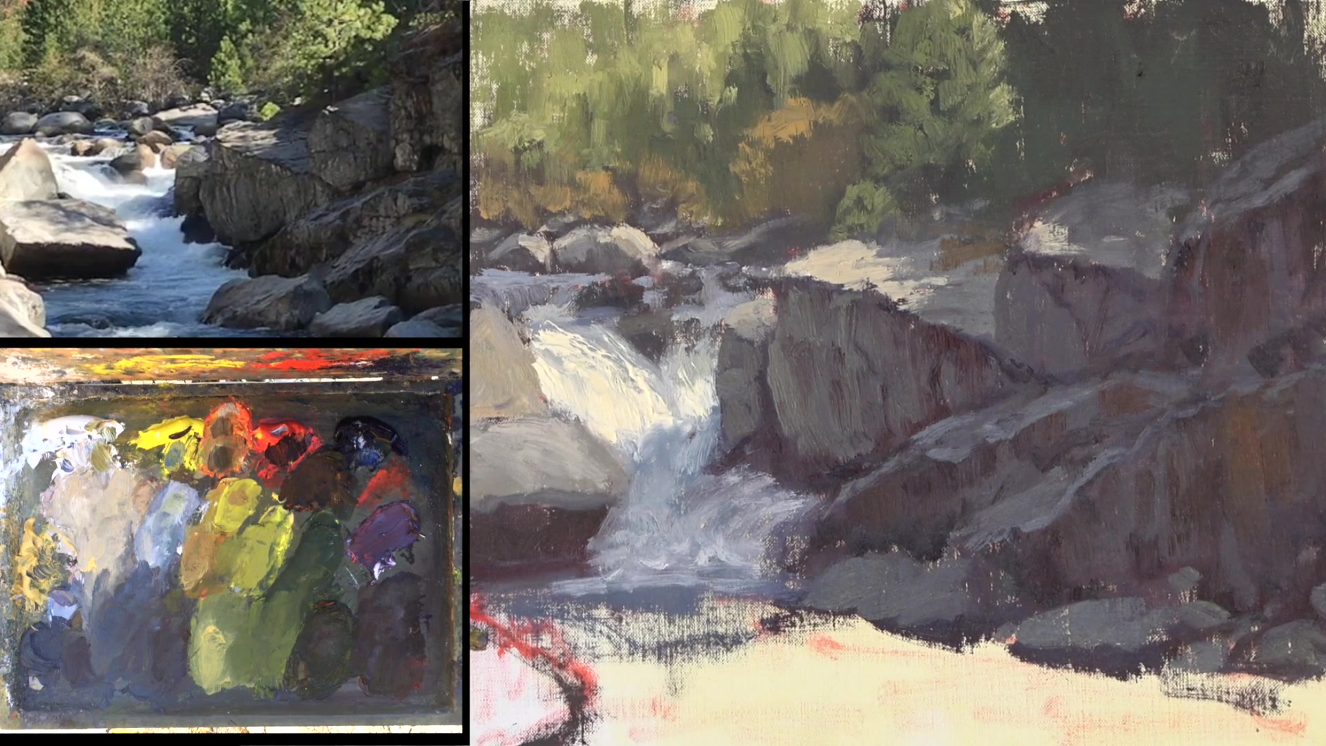 Step 36 — Balancing Warm and Cool Colors (video frame from the lesson)