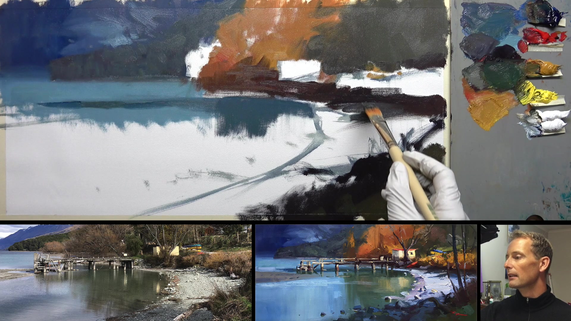 Step 6 — Soft edges and shadow transitions (video frame from the lesson)