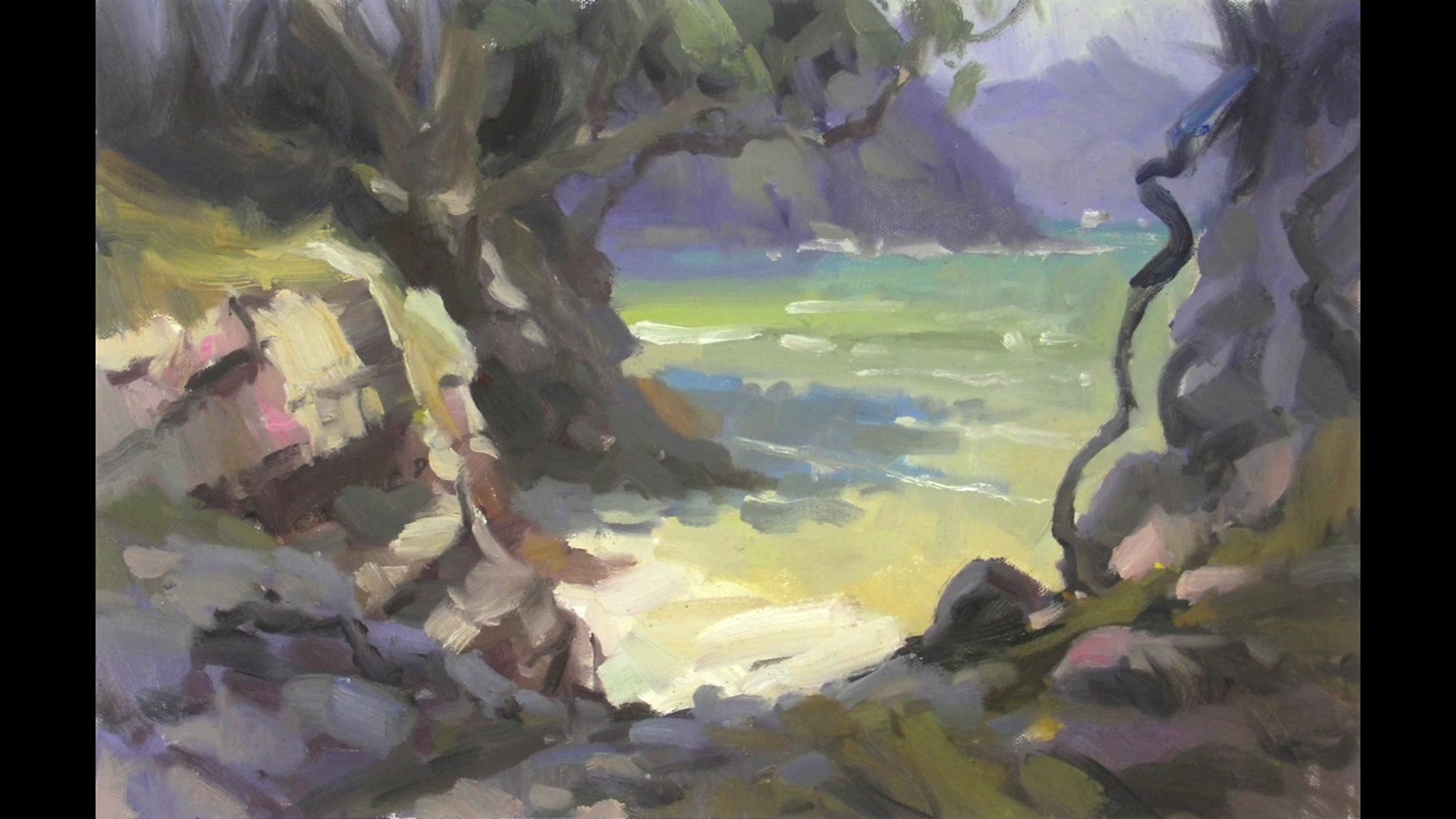 Step 17 — Plein Air Painting Reflection (video frame from the lesson)