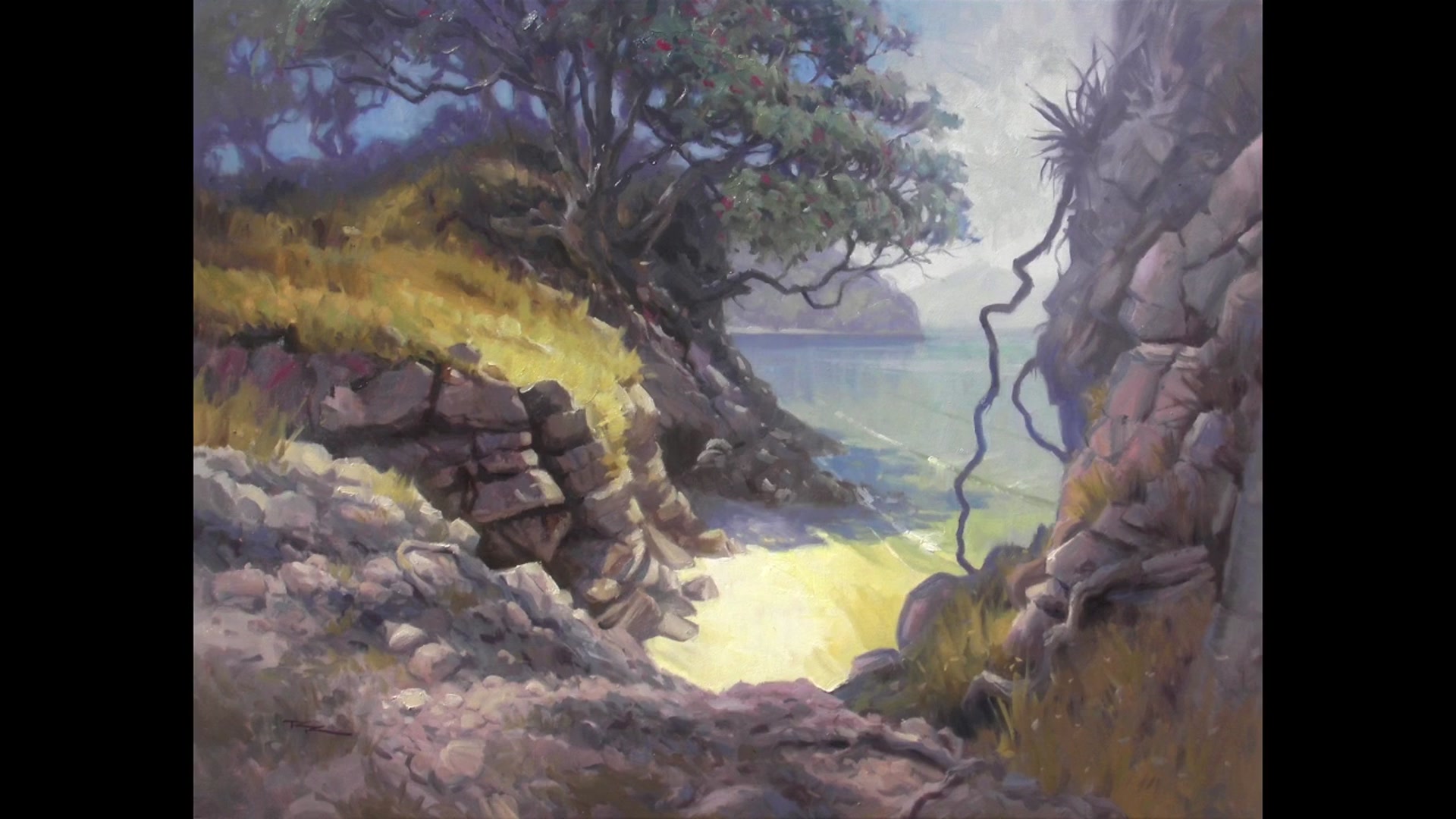 Step 19 — Studio Painting Process and Adjustments (video frame from the lesson)