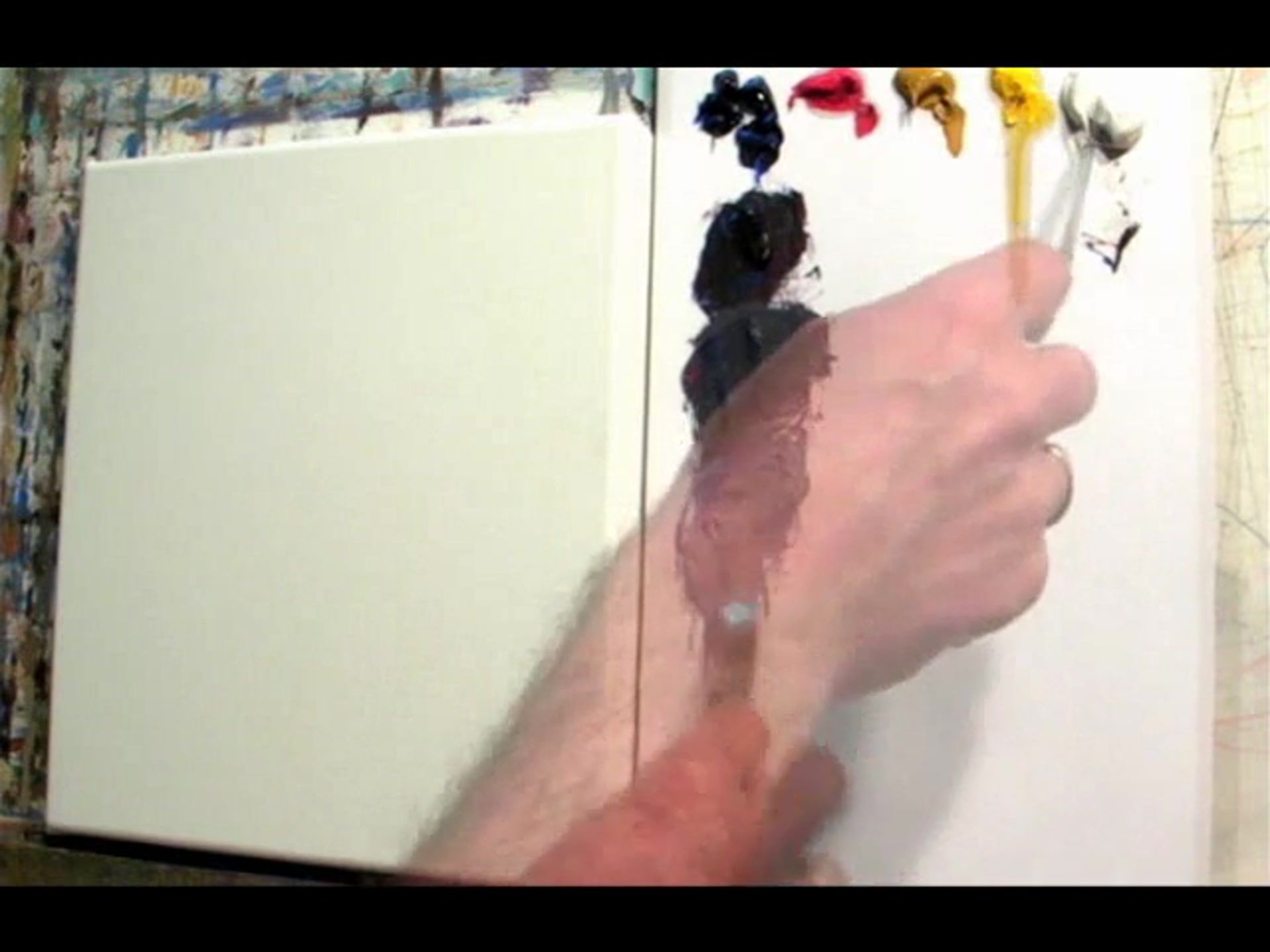 Step 5 — Sky Color Mixing (video frame from the lesson)