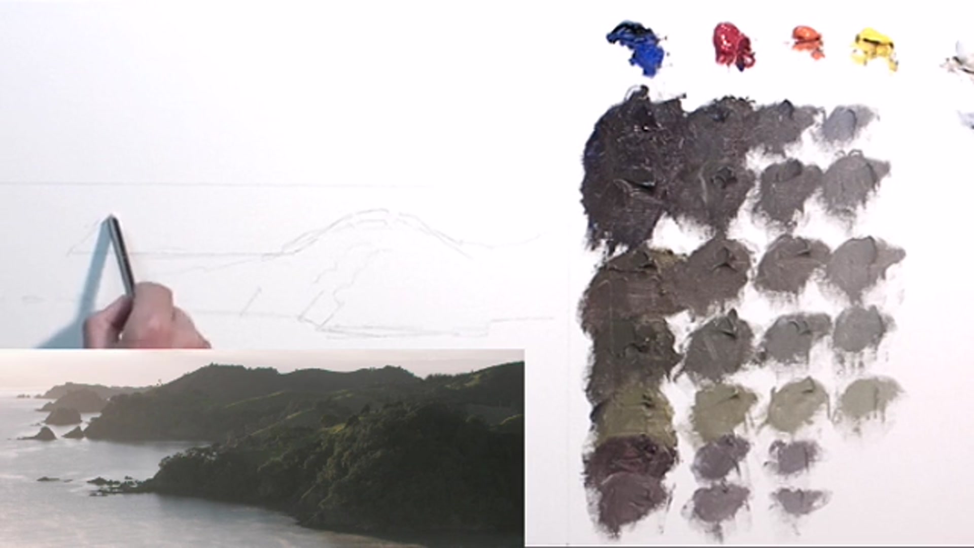 Step 10 — Setting Up the Painting (video frame from the lesson)