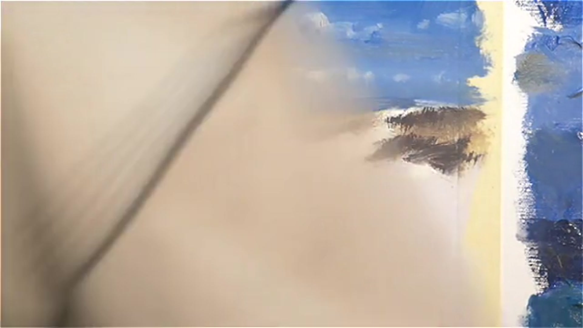 Step 15 — Painting the June Grasses (video frame from the lesson)