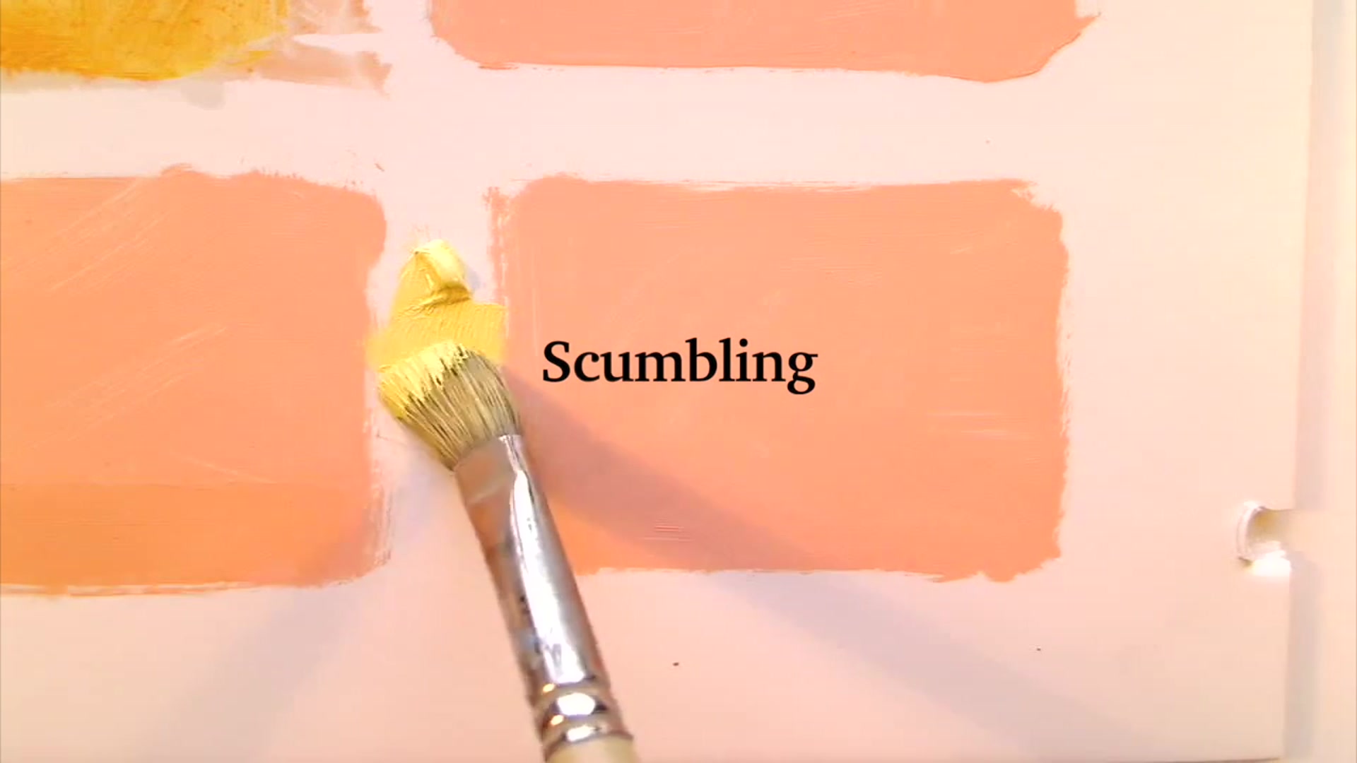 Step 5 — Scumbling Technique (video frame from the lesson)