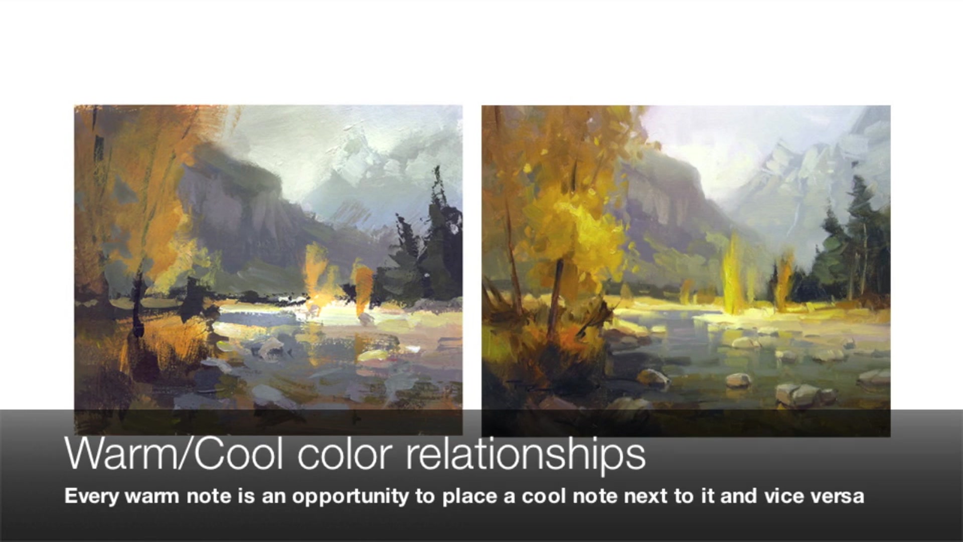 Step 4 — Warm Cool Relationships (video frame from the lesson)