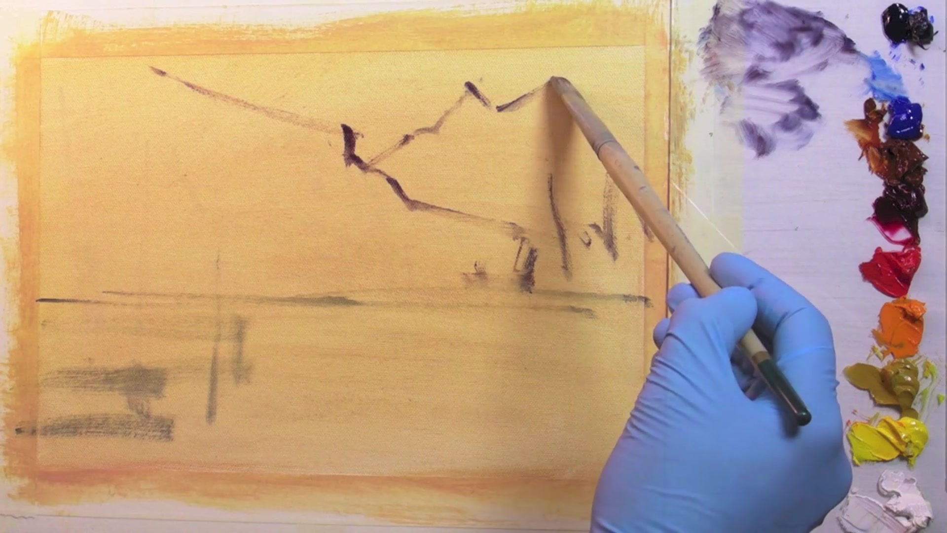 Step 6 — Sky and Darkest Dark (video frame from the lesson)
