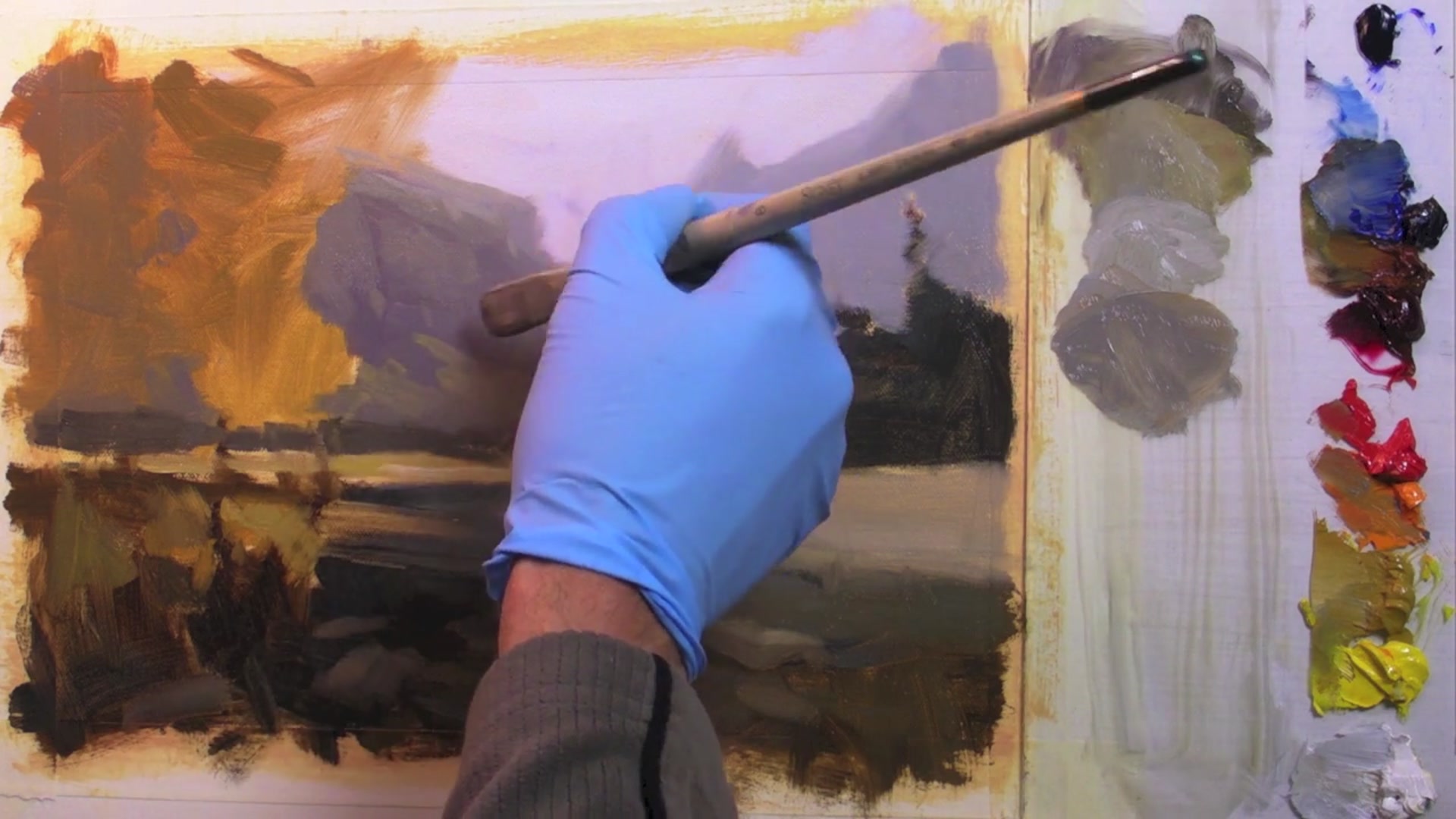 Step 17 — Exposed Rock and Value Relationships (video frame from the lesson)