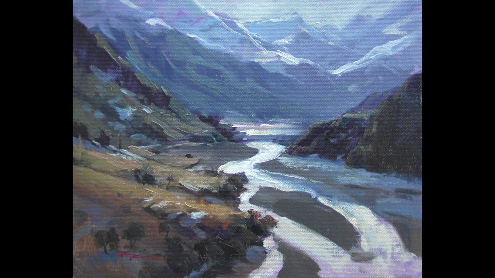 Step 5 — Composition adjustments (video frame from the lesson)