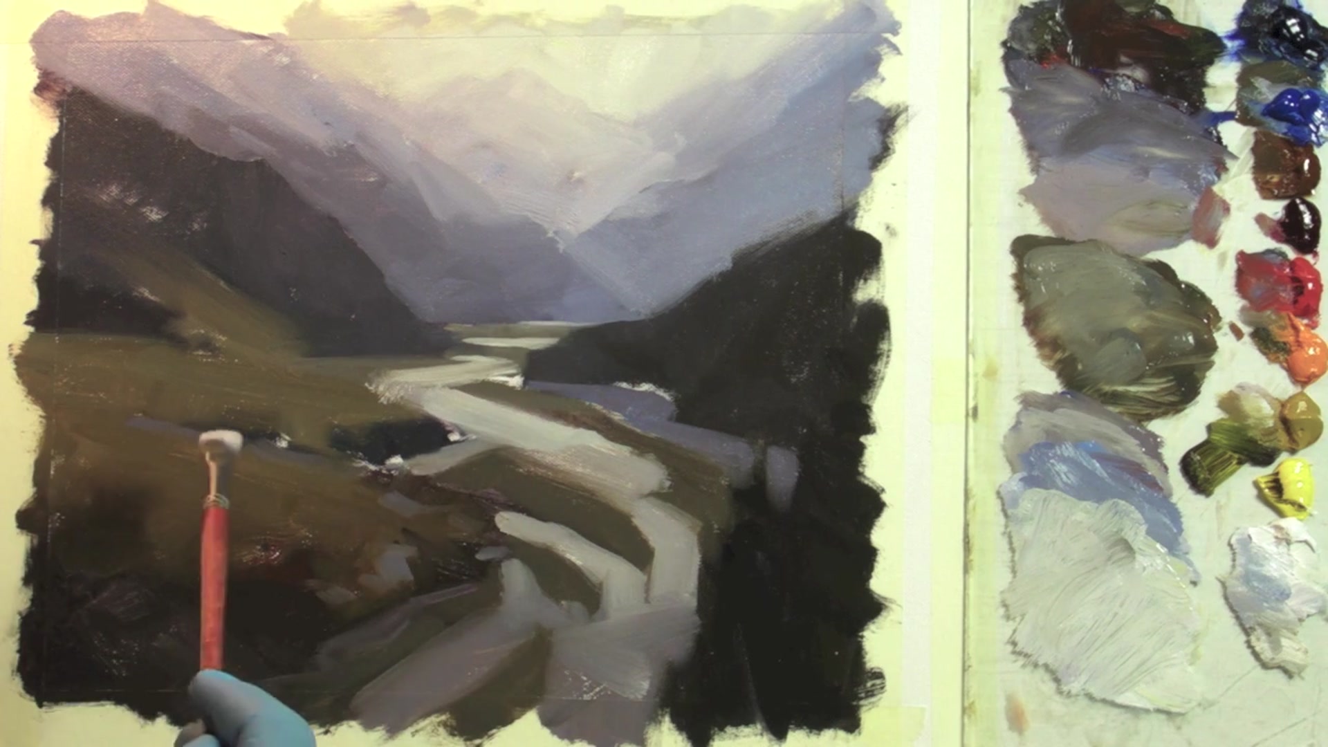 Step 15 — Detailing and edge softening (video frame from the lesson)