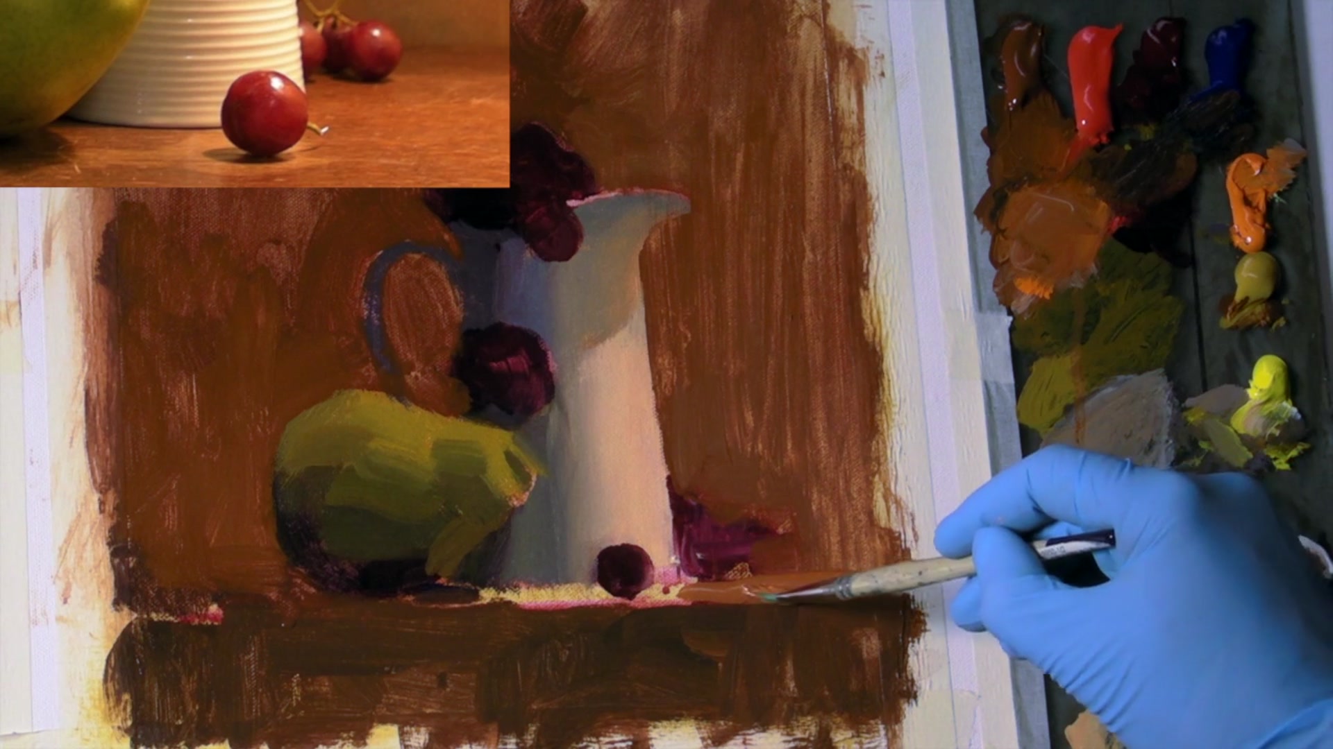 Step 9 — Surface Reflection and Playfulness (video frame from the lesson)