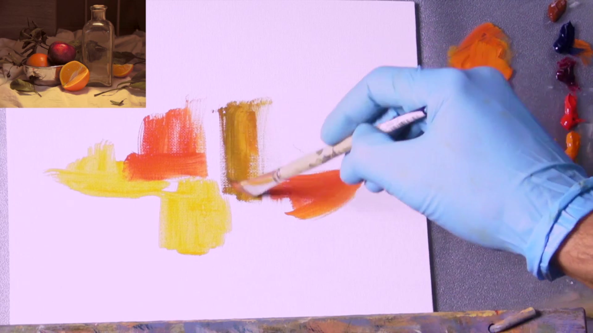 Step 2 — Choosing Initial Colors (video frame from the lesson)
