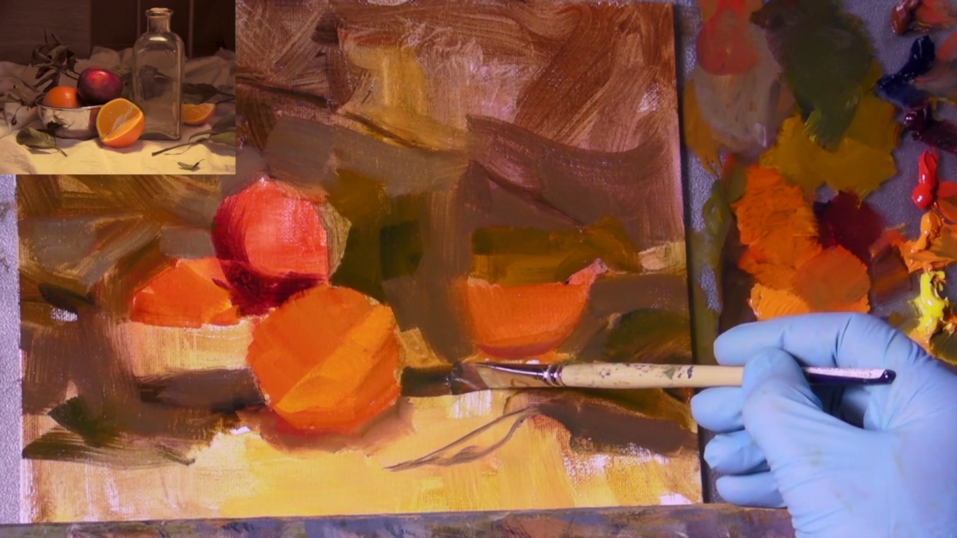 Step 6 — Adjusting Drawing and Composition (video frame from the lesson)