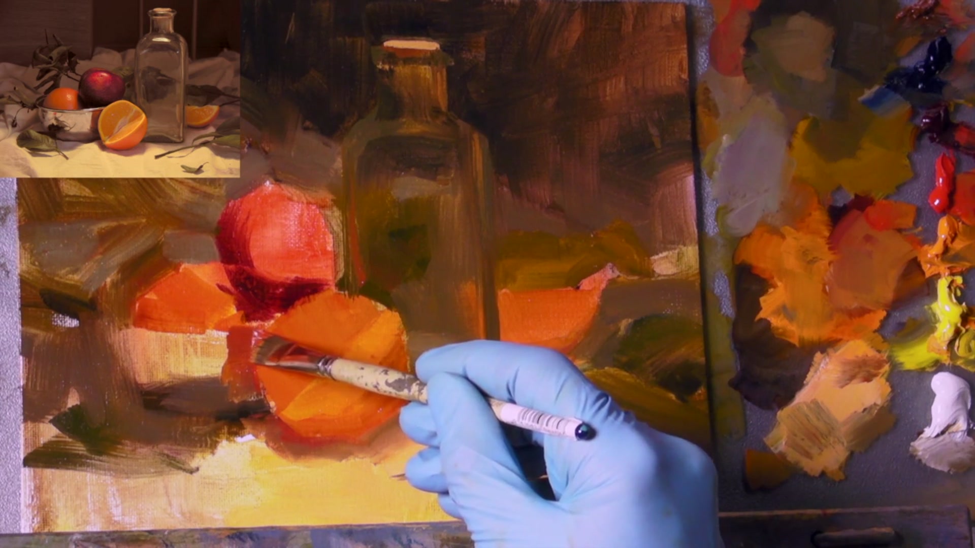 Step 9 — Zen of Painting with Fewer Strokes (video frame from the lesson)
