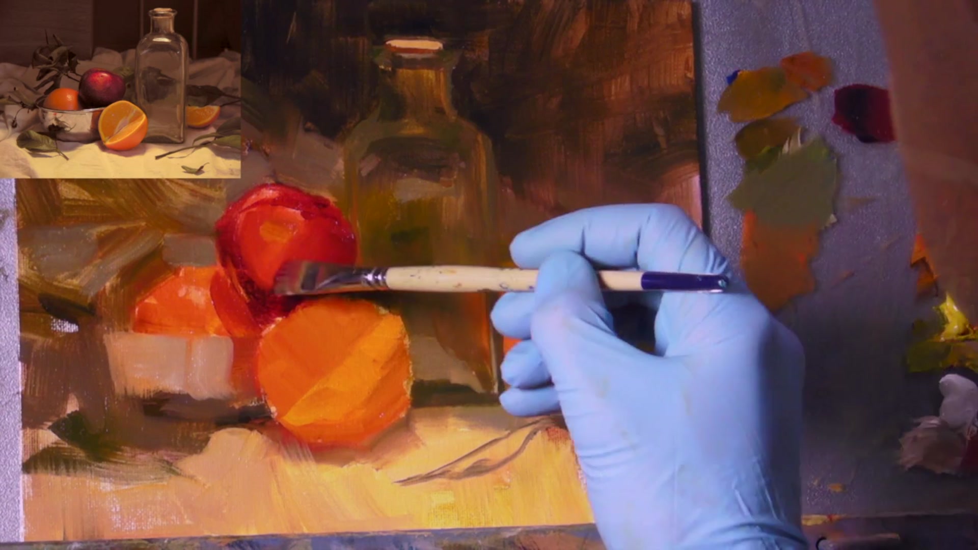 Step 10 — Color Relationships and Adjustments (video frame from the lesson)
