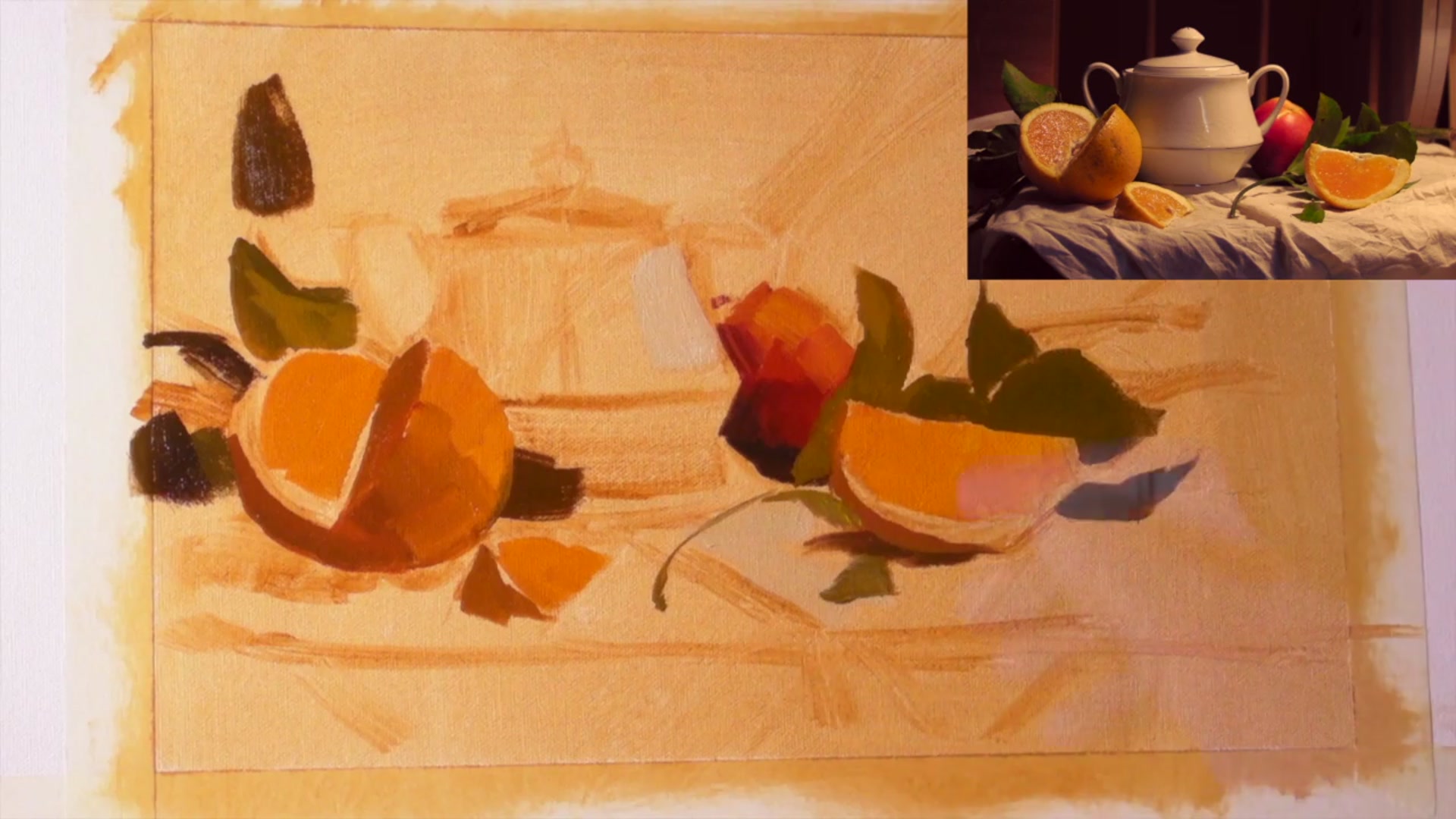 Step 8 — Background and Light Contrast (video frame from the lesson)
