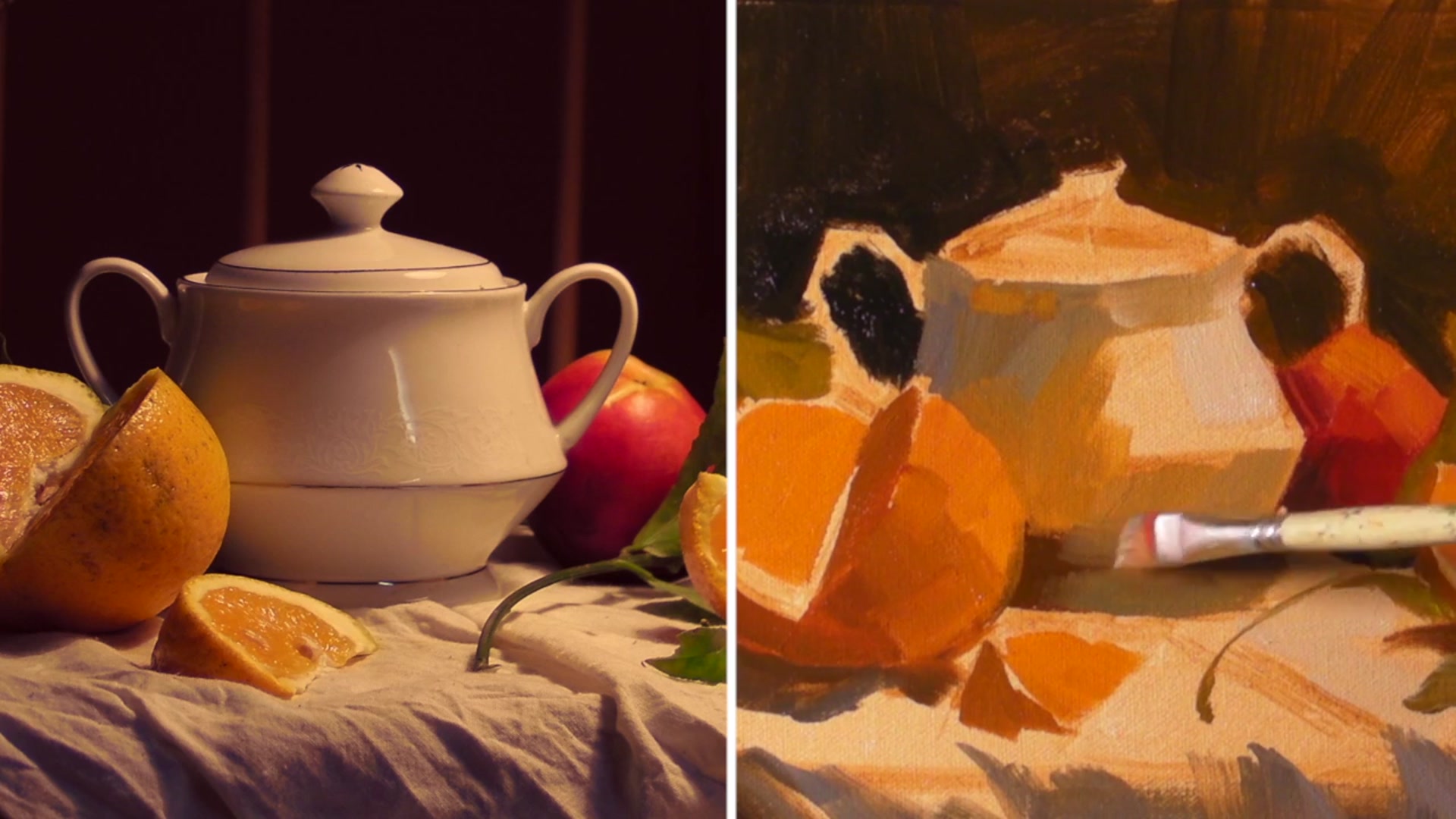 Step 12 — Color Comparison Questions (video frame from the lesson)