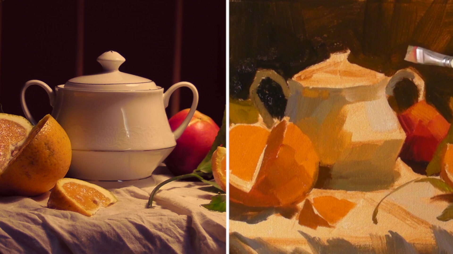 Step 13 — Drawing Handles and Gradients (video frame from the lesson)