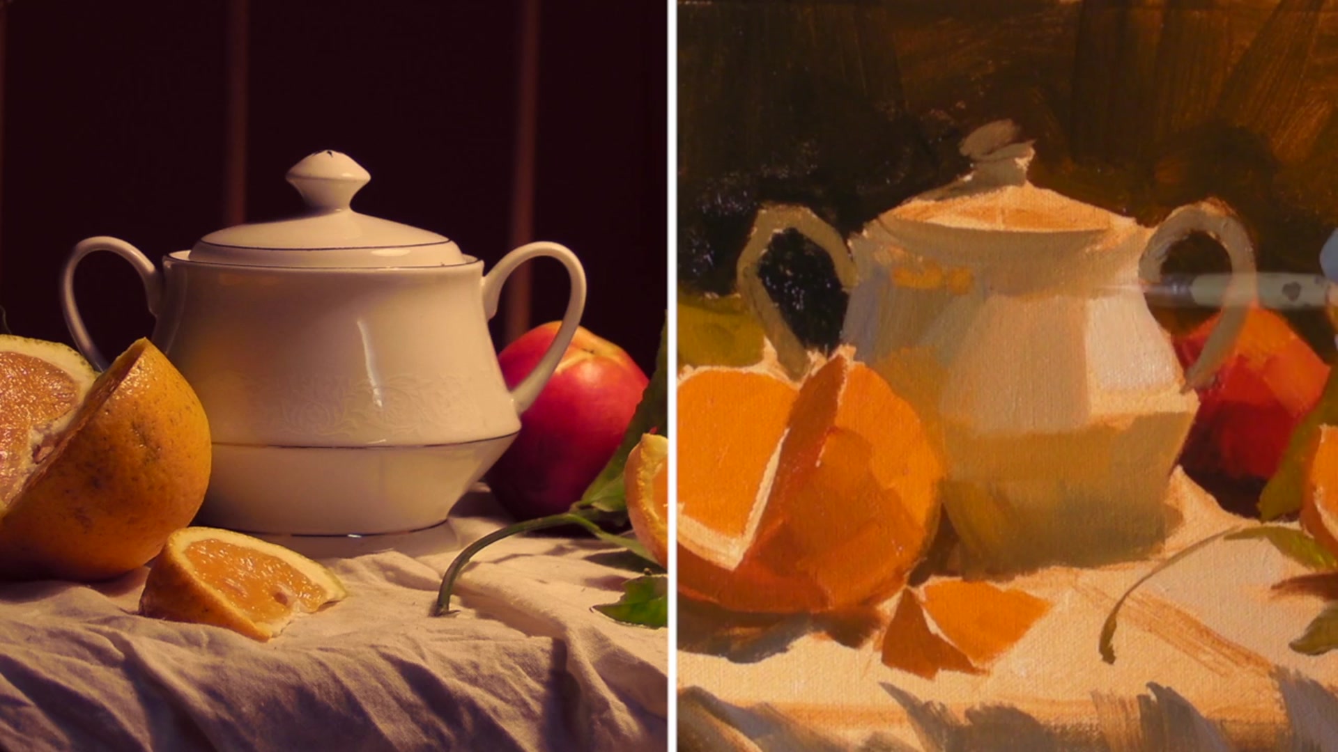 Step 14 — Half Tone and Gradation (video frame from the lesson)