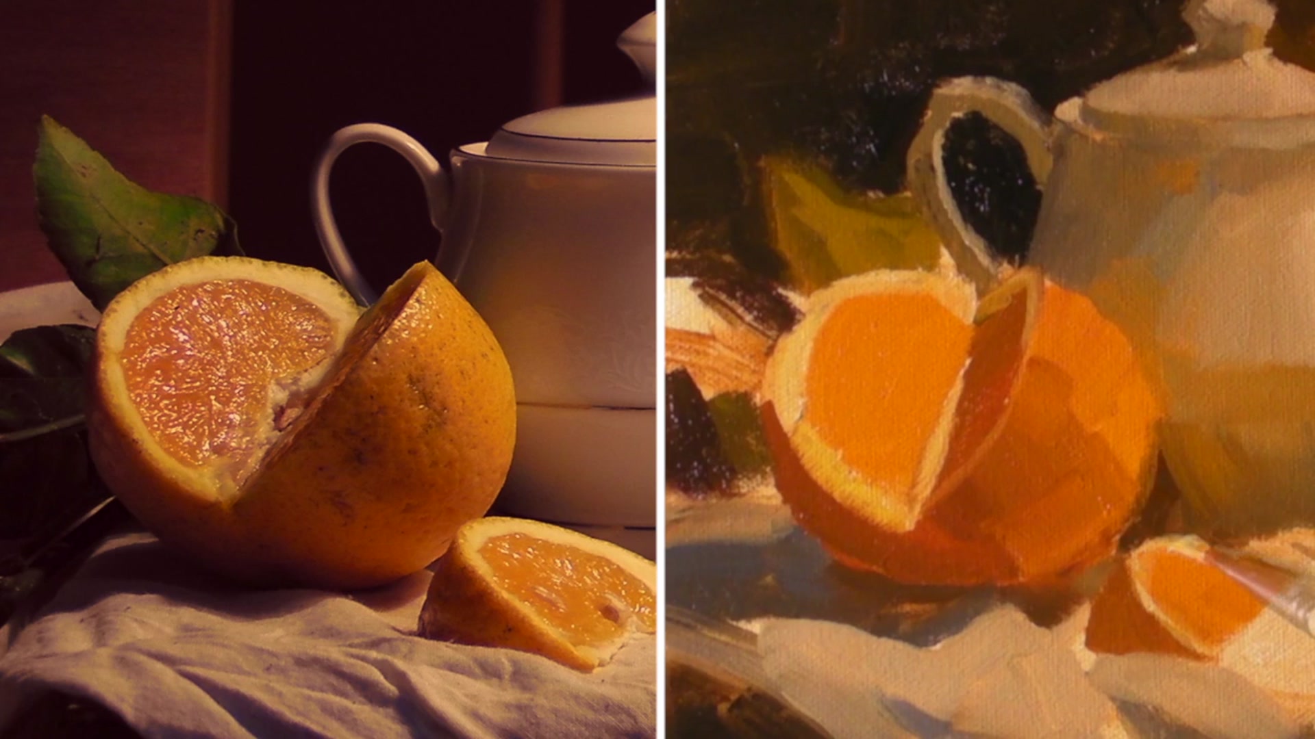 Step 16 — Brush Stroke Considerations (video frame from the lesson)
