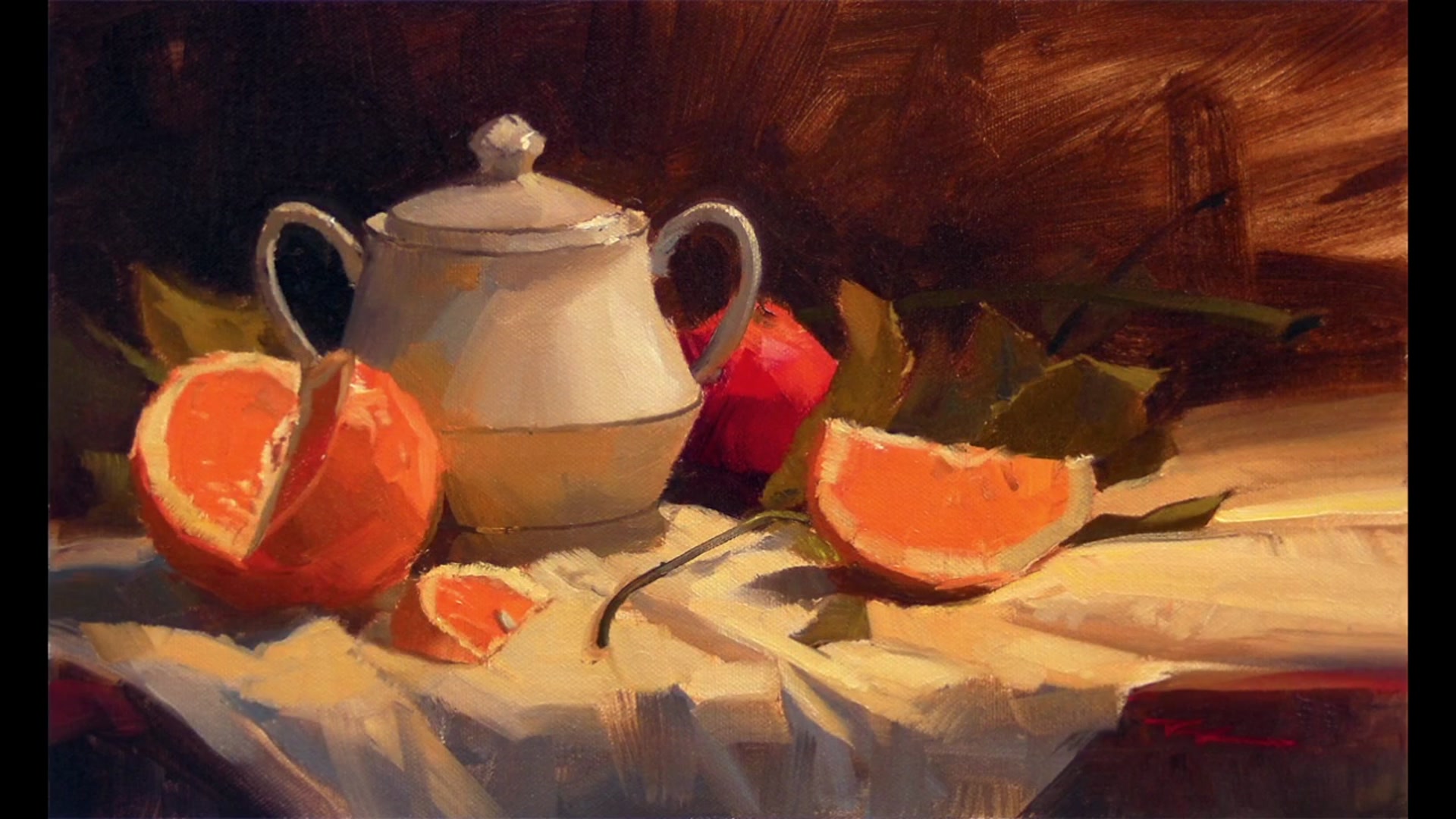 Step 21 — Vibrant Color and Neutral Surroundings (video frame from the lesson)
