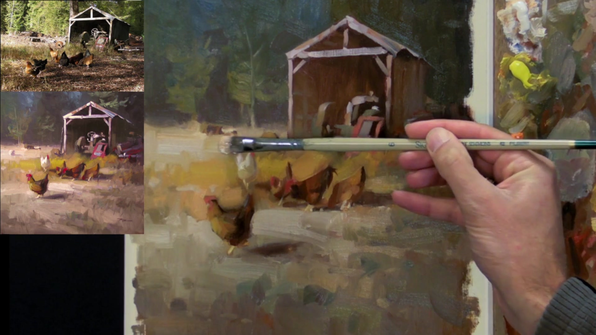 Step 12 — Adjusting Background Elements (video frame from the lesson)