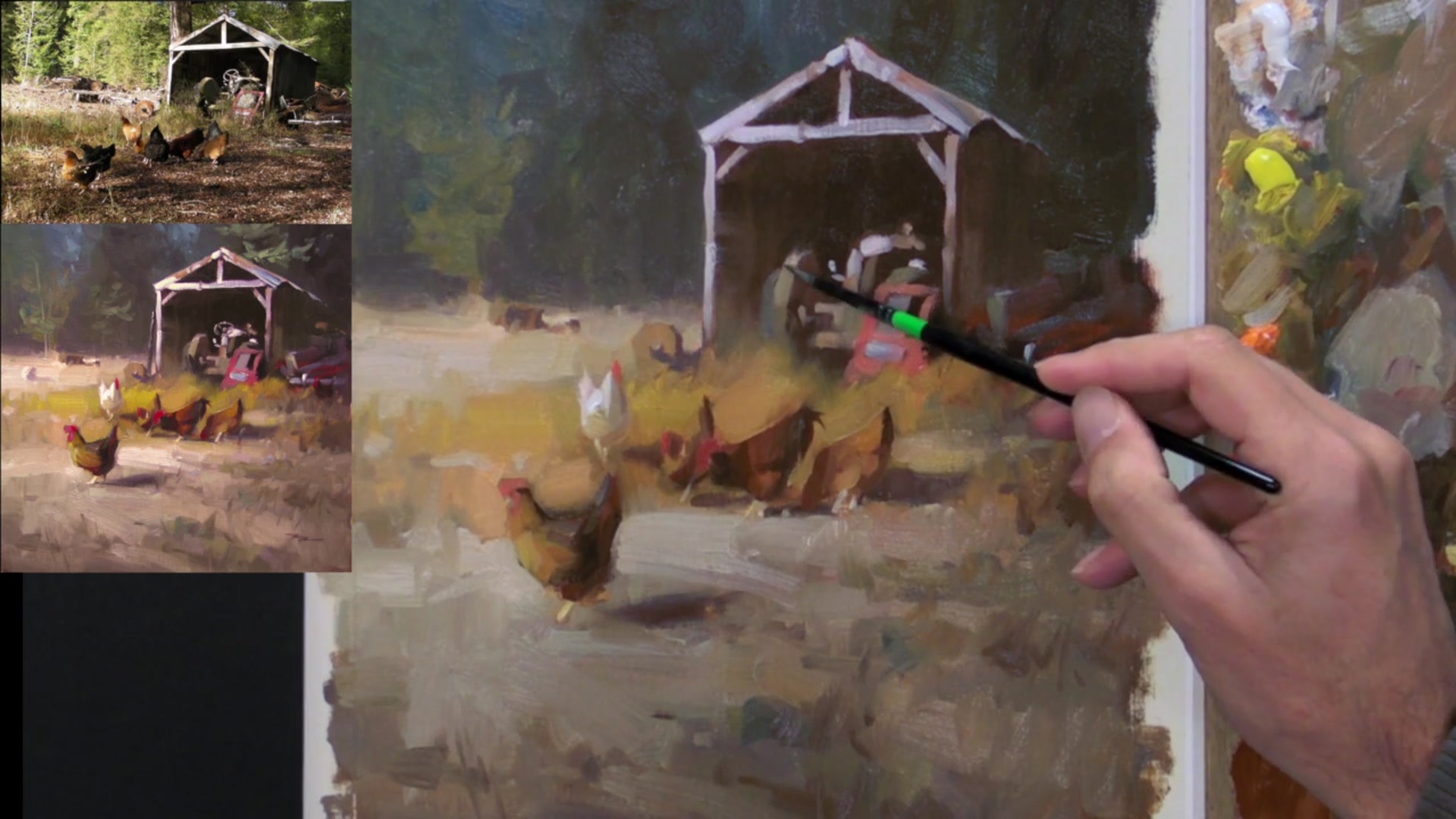 Step 13 — Final Touches and Color Highlights (video frame from the lesson)