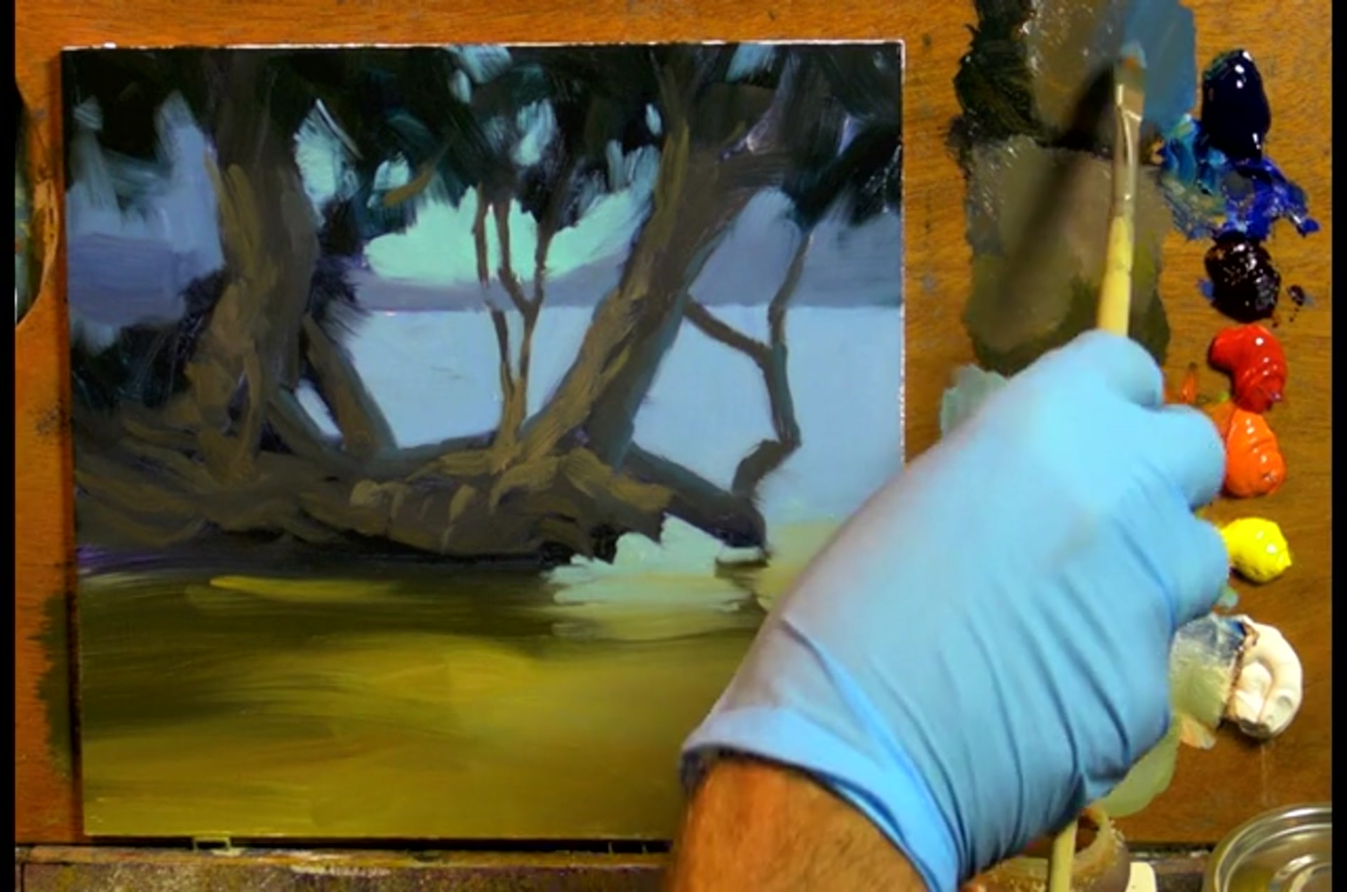 Step 15 — Highlights and Focal Point (video frame from the lesson)