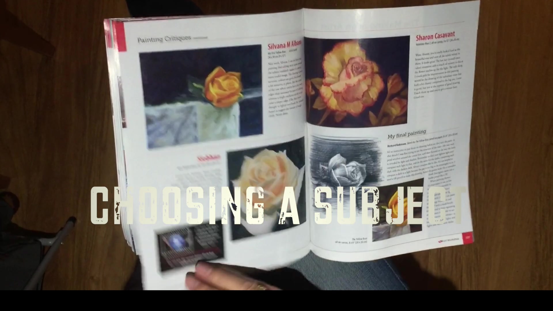 Step 3 — Choosing a Subject and Color Scheme (video frame from the lesson)