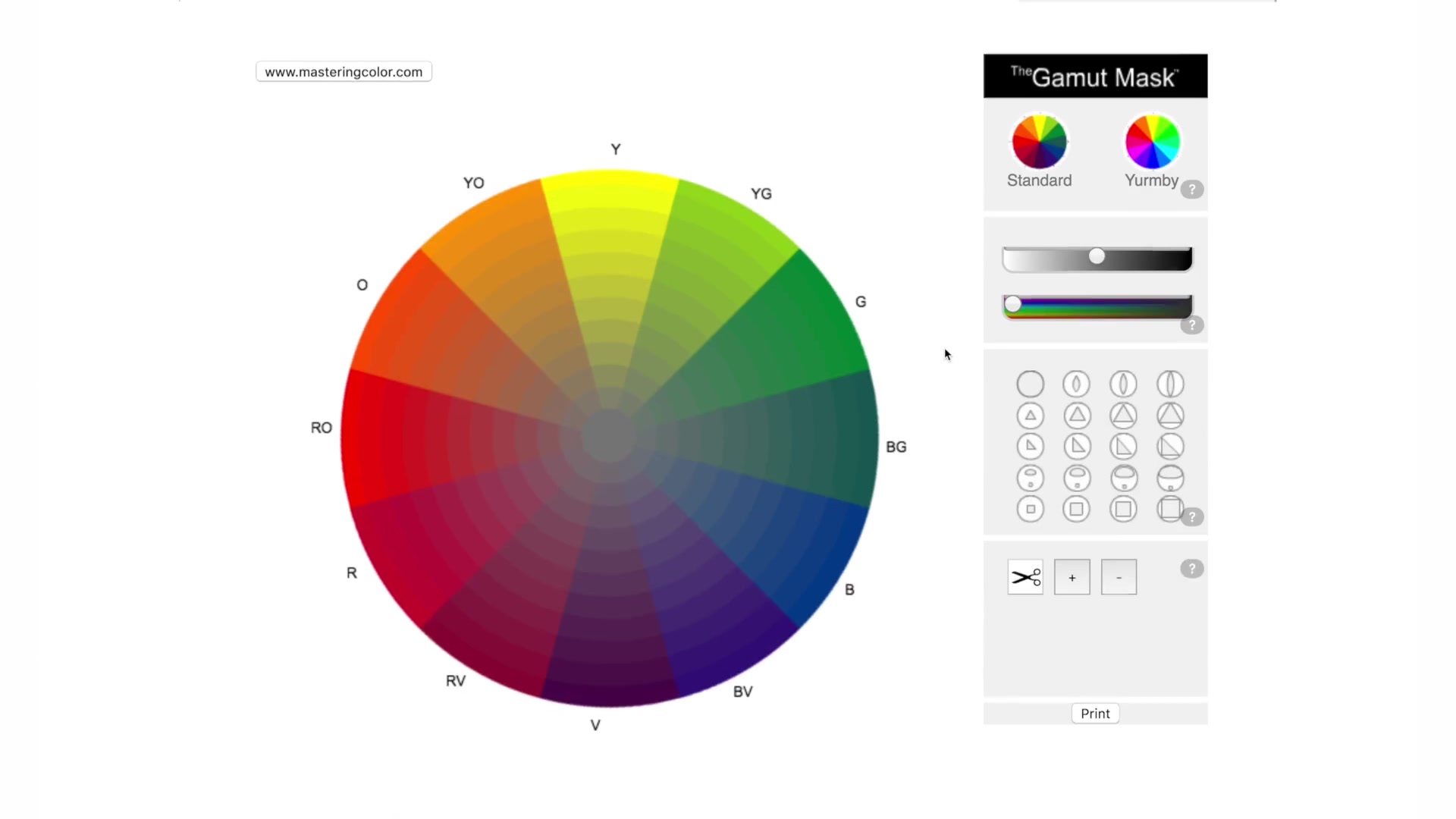 Step 5 — Using the Gamut Mask Tool (video frame from the lesson)