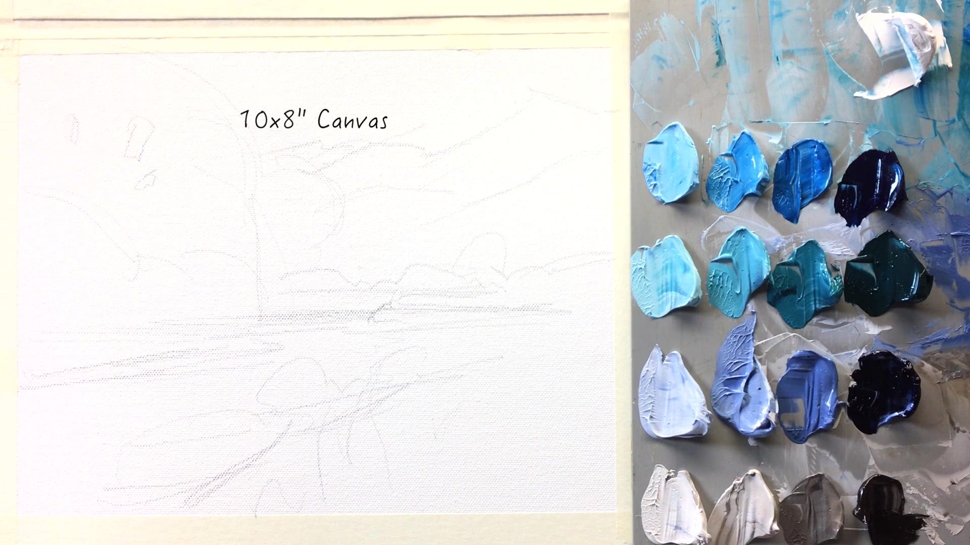 Step 7 — Painting with Mixed Colors (video frame from the lesson)