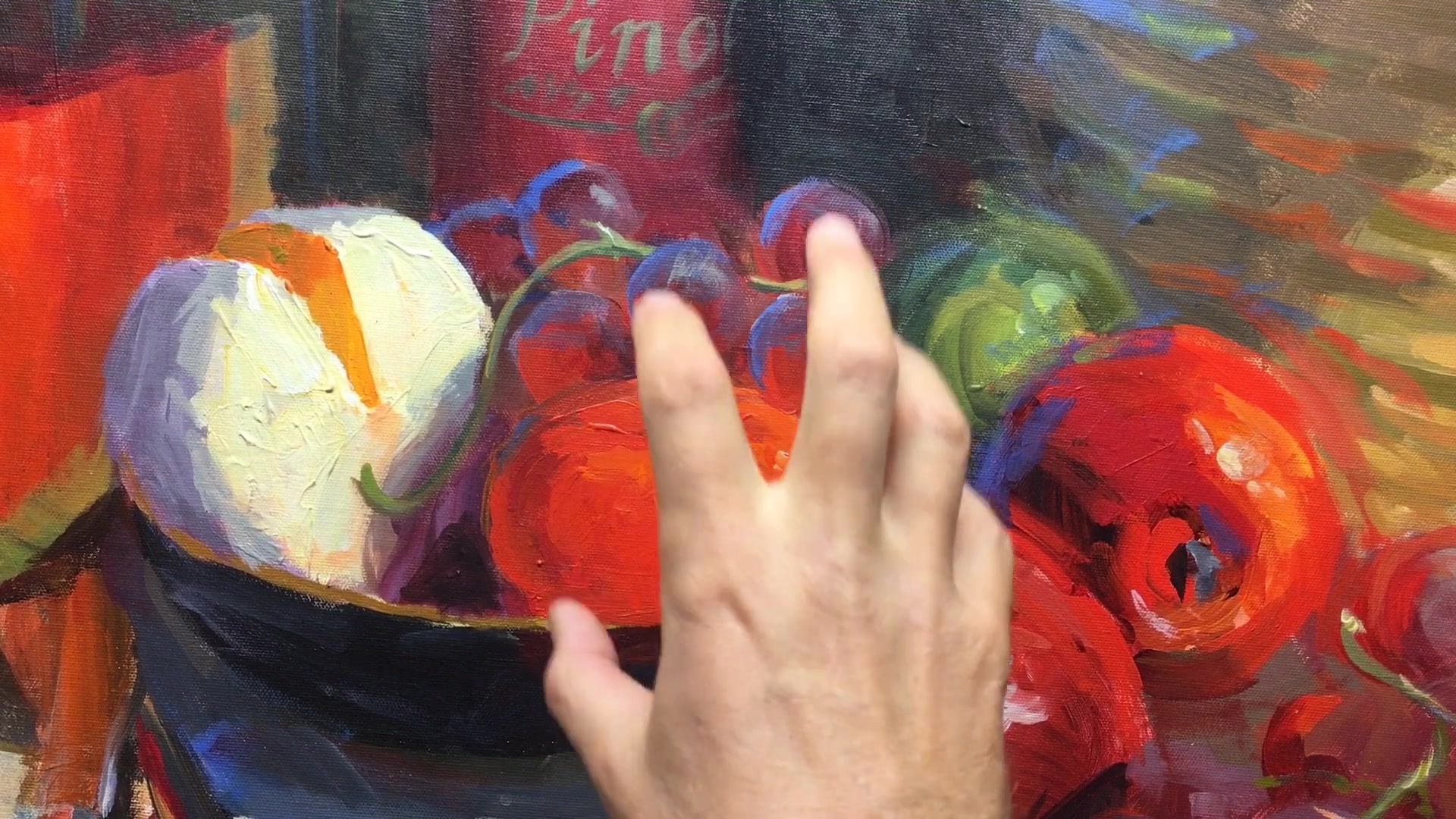 Step 2 — Examples of Glowing Color in Still Life (video frame from the lesson)