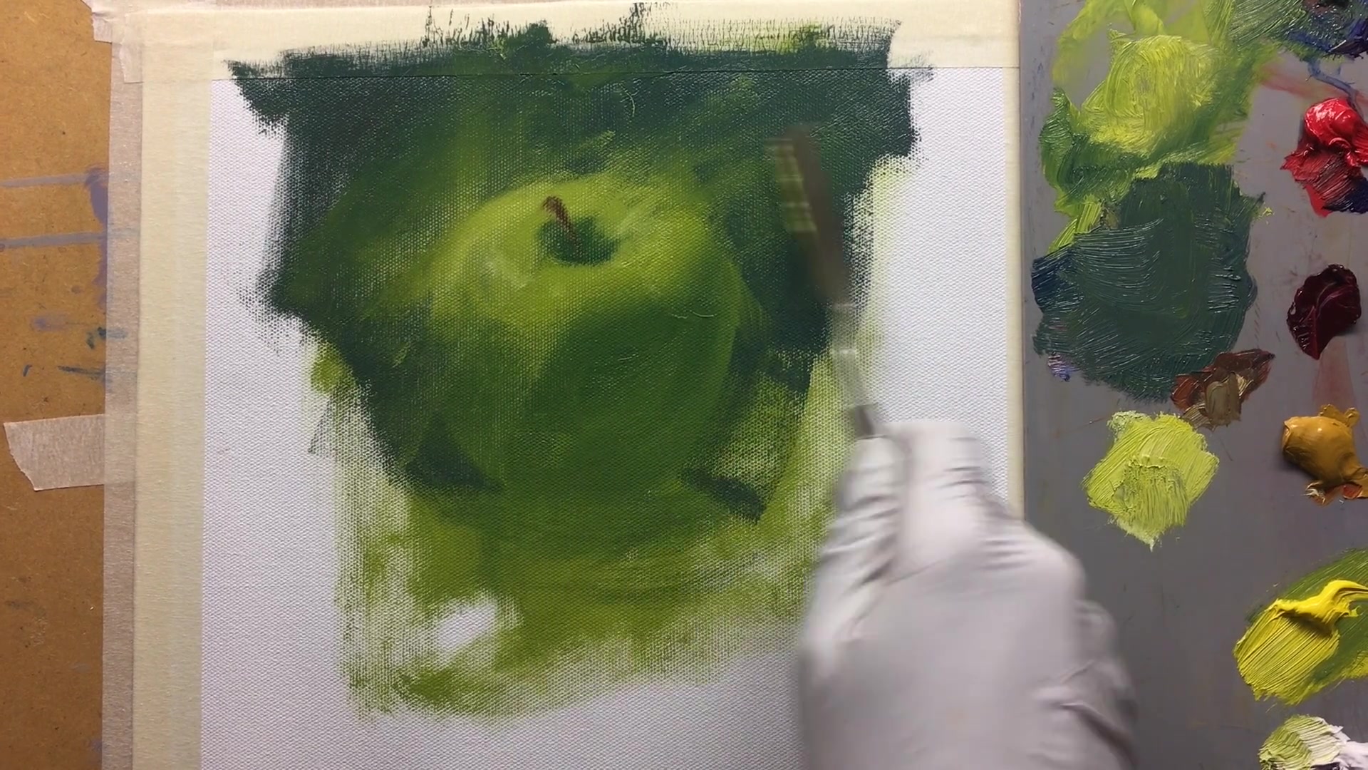 Step 5 — Demonstration: Glowing Effect in Landscape (video frame from the lesson)