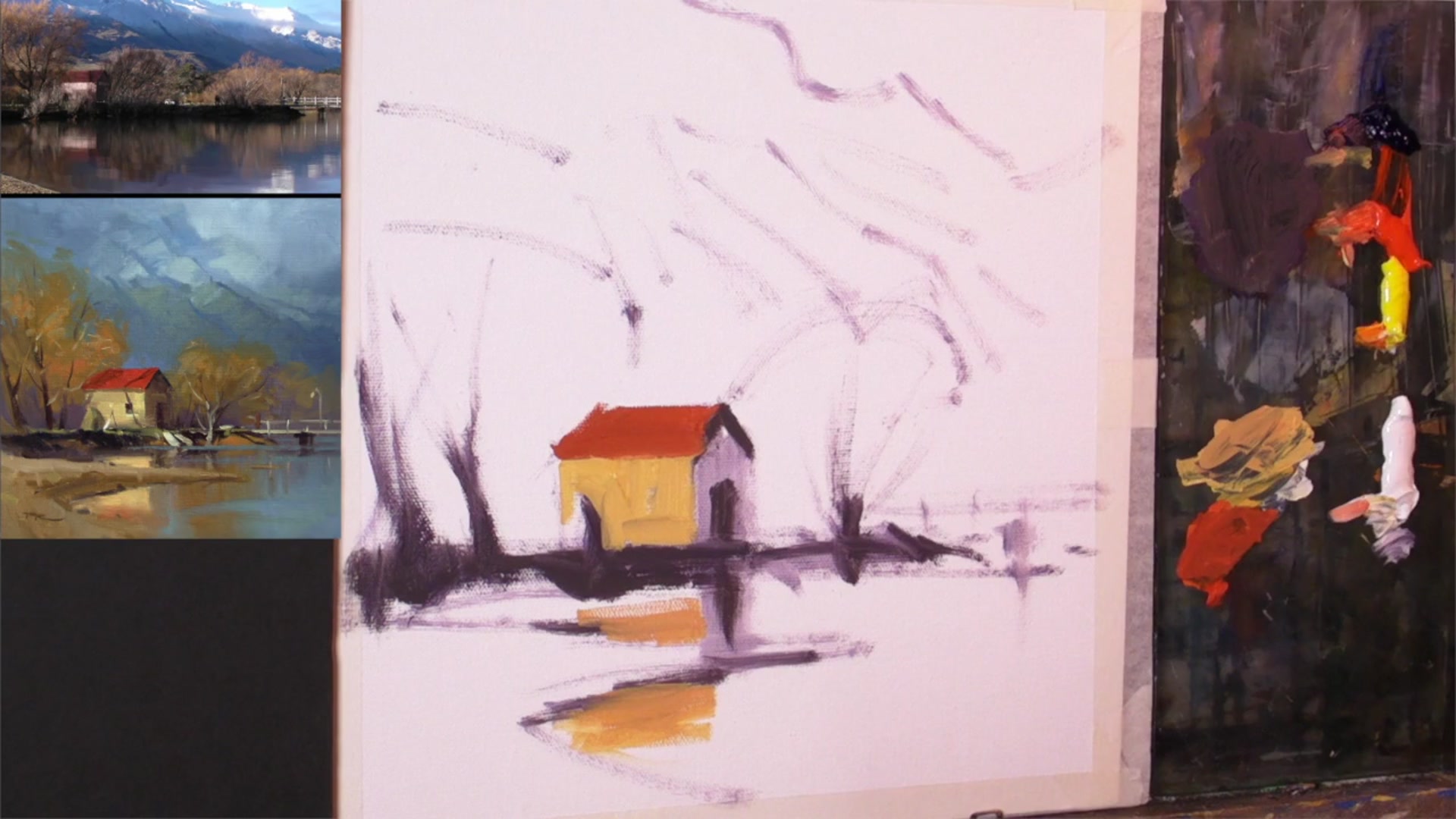 Step 4 — Perspective and Drawing Details (video frame from the lesson)