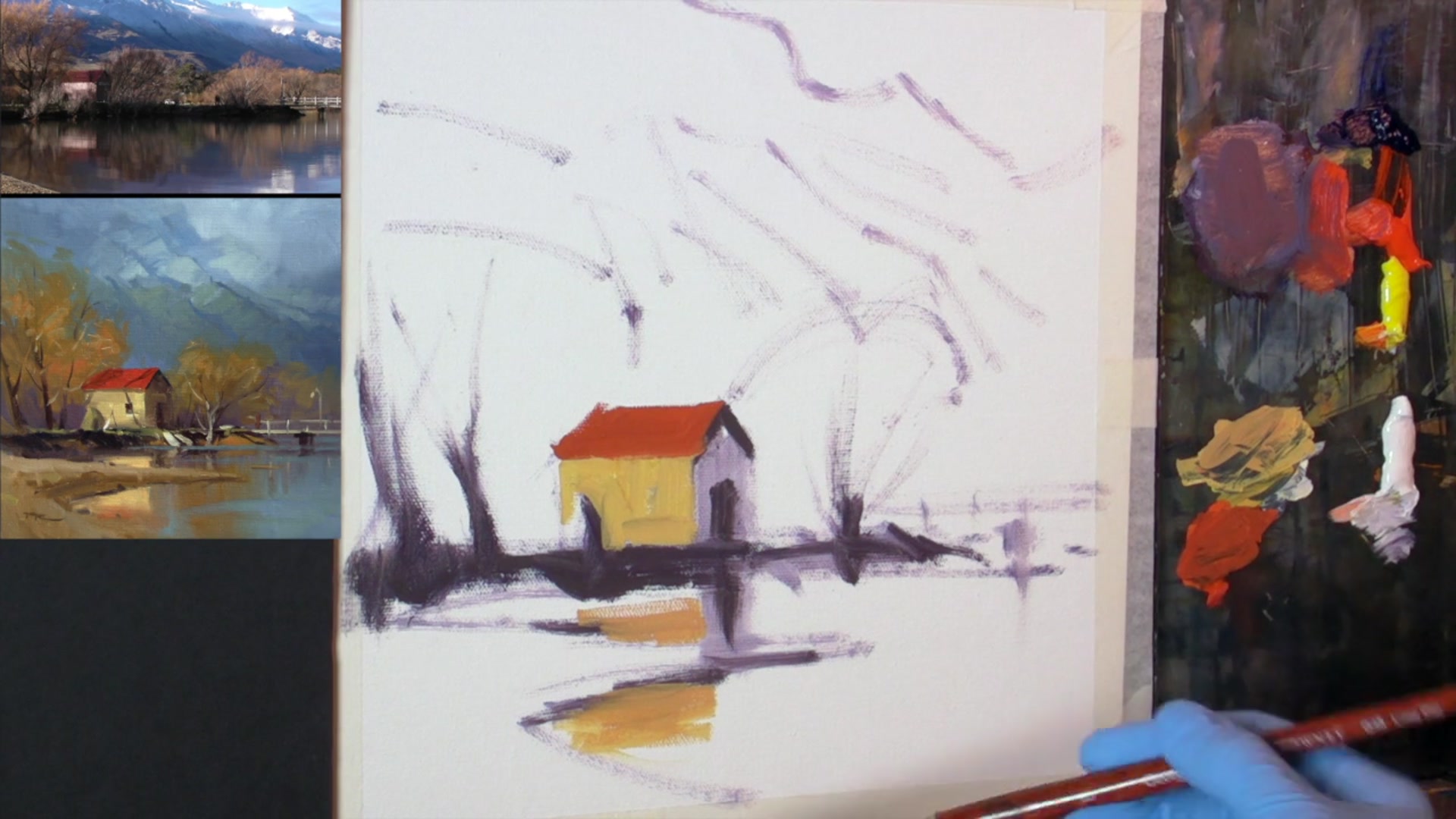 Step 5 — Mid Value and Reflection (video frame from the lesson)