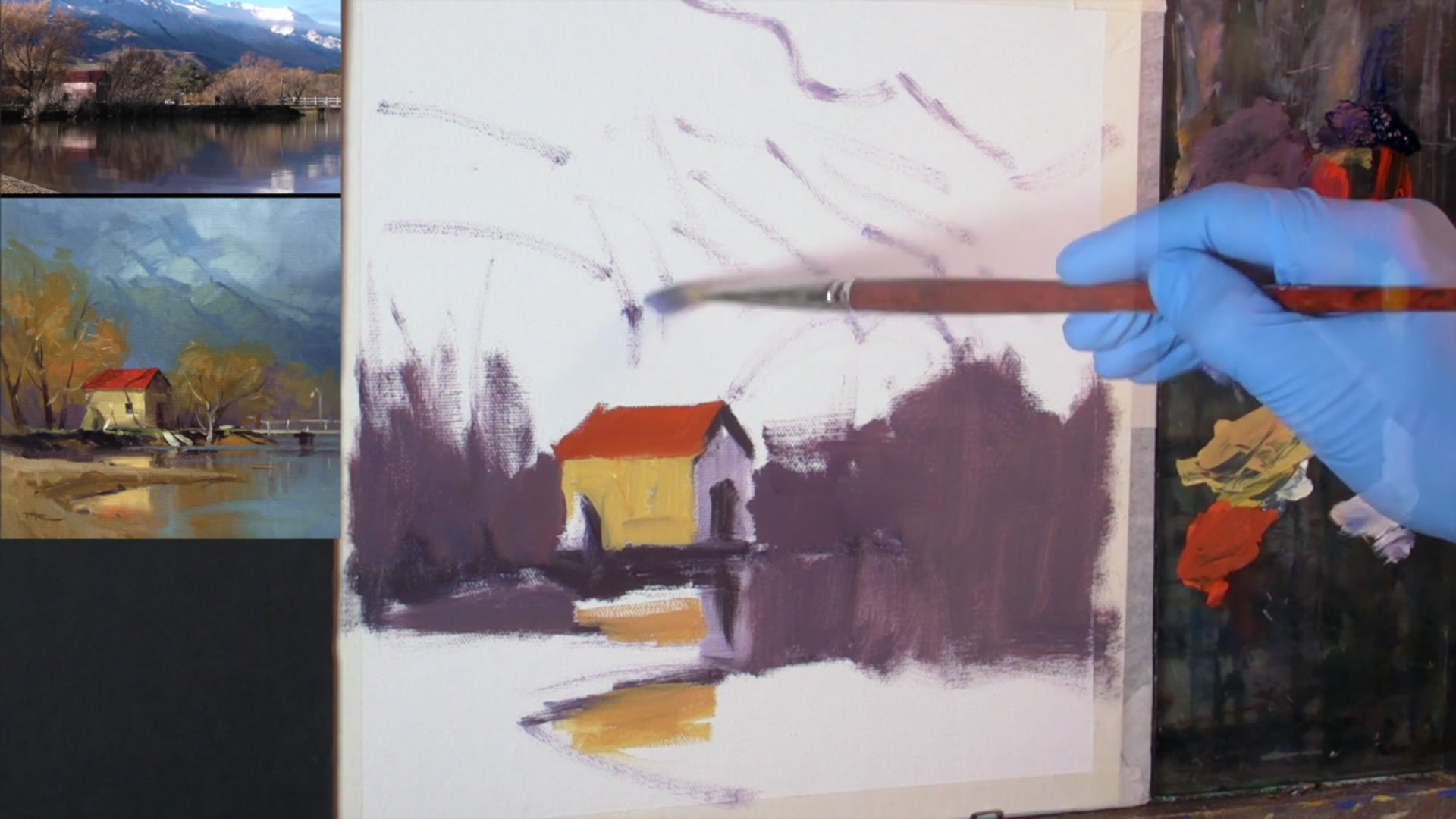 Step 6 — Background and Atmosphere (video frame from the lesson)