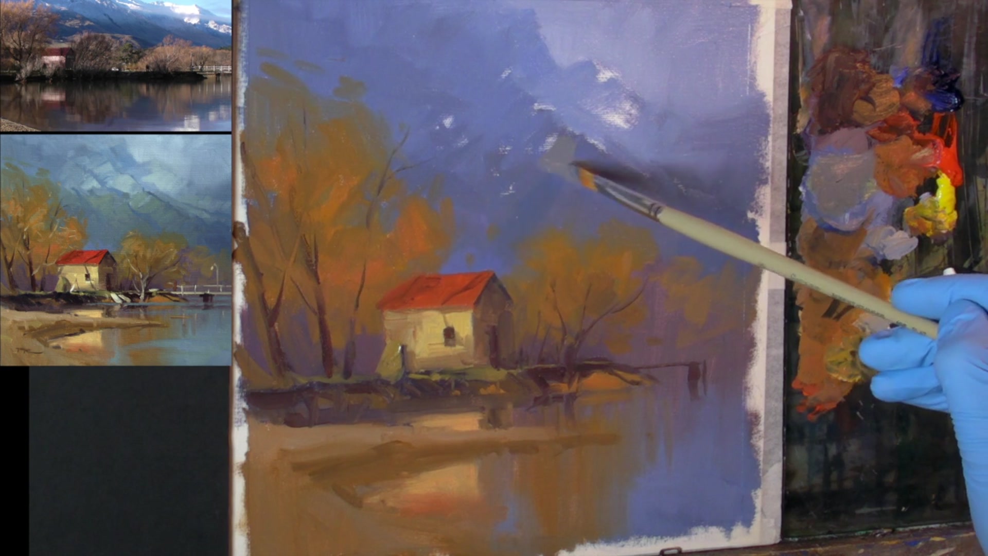 Step 10 — Spotlight and Edge Softening (video frame from the lesson)