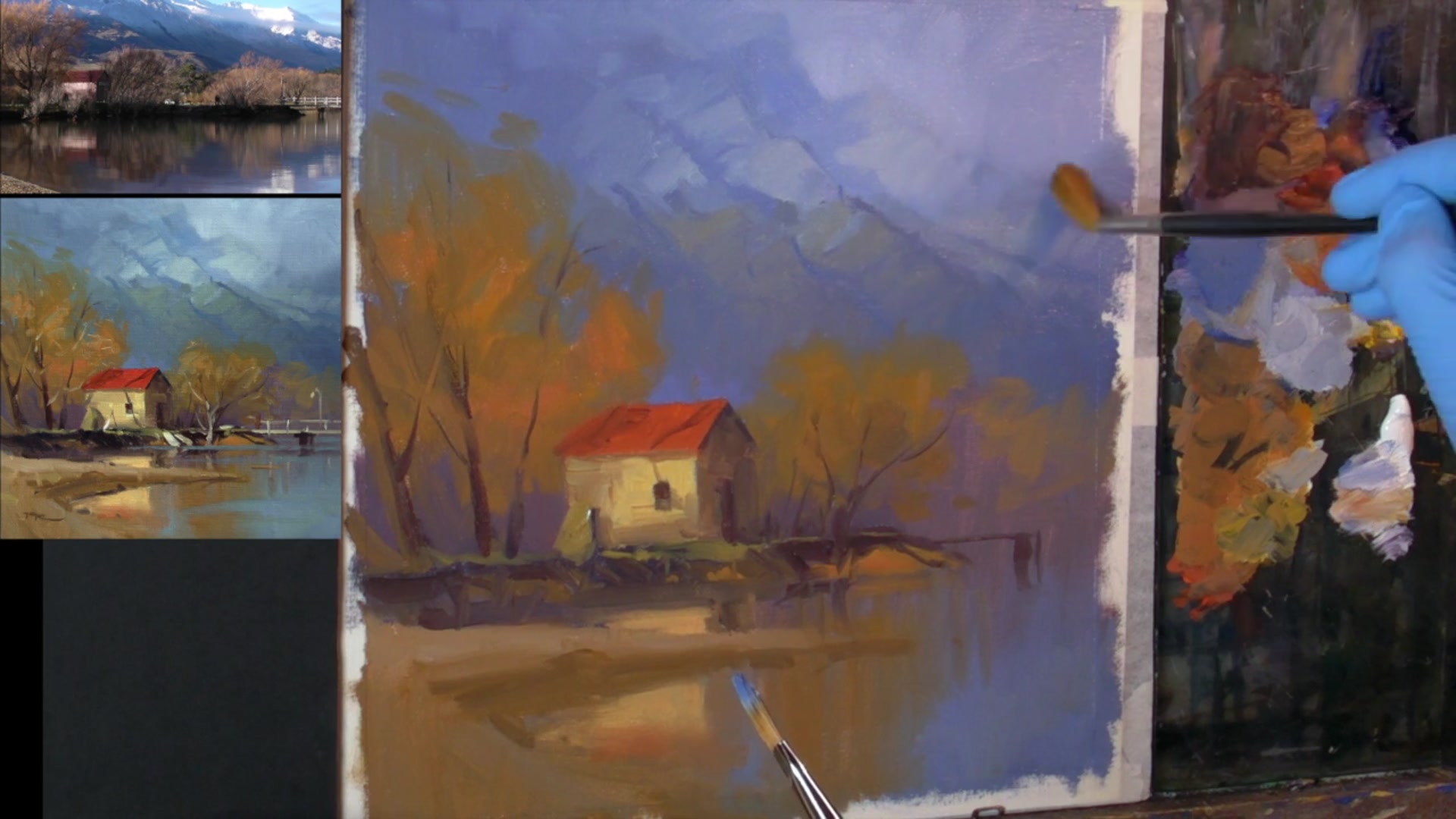 Step 11 — Accents and Texture (video frame from the lesson)