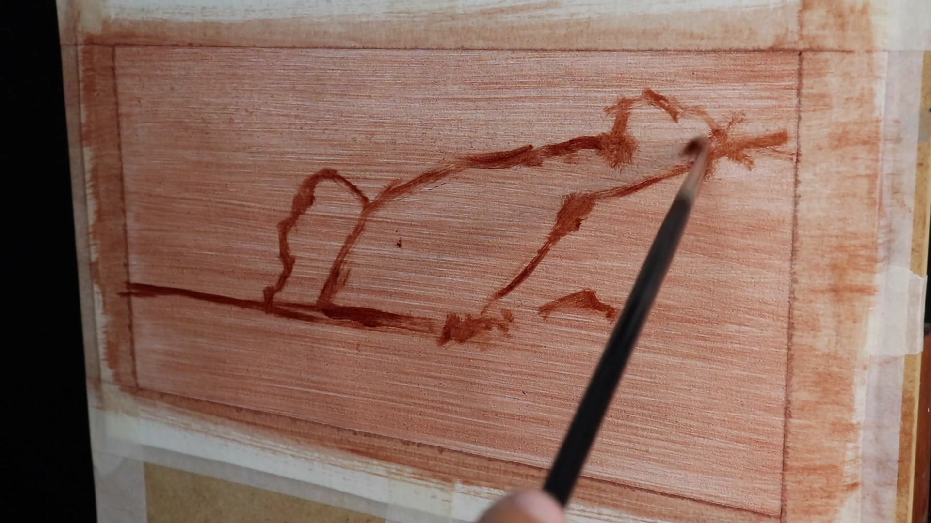 Step 2 — Composition and design adjustments (video frame from the lesson)