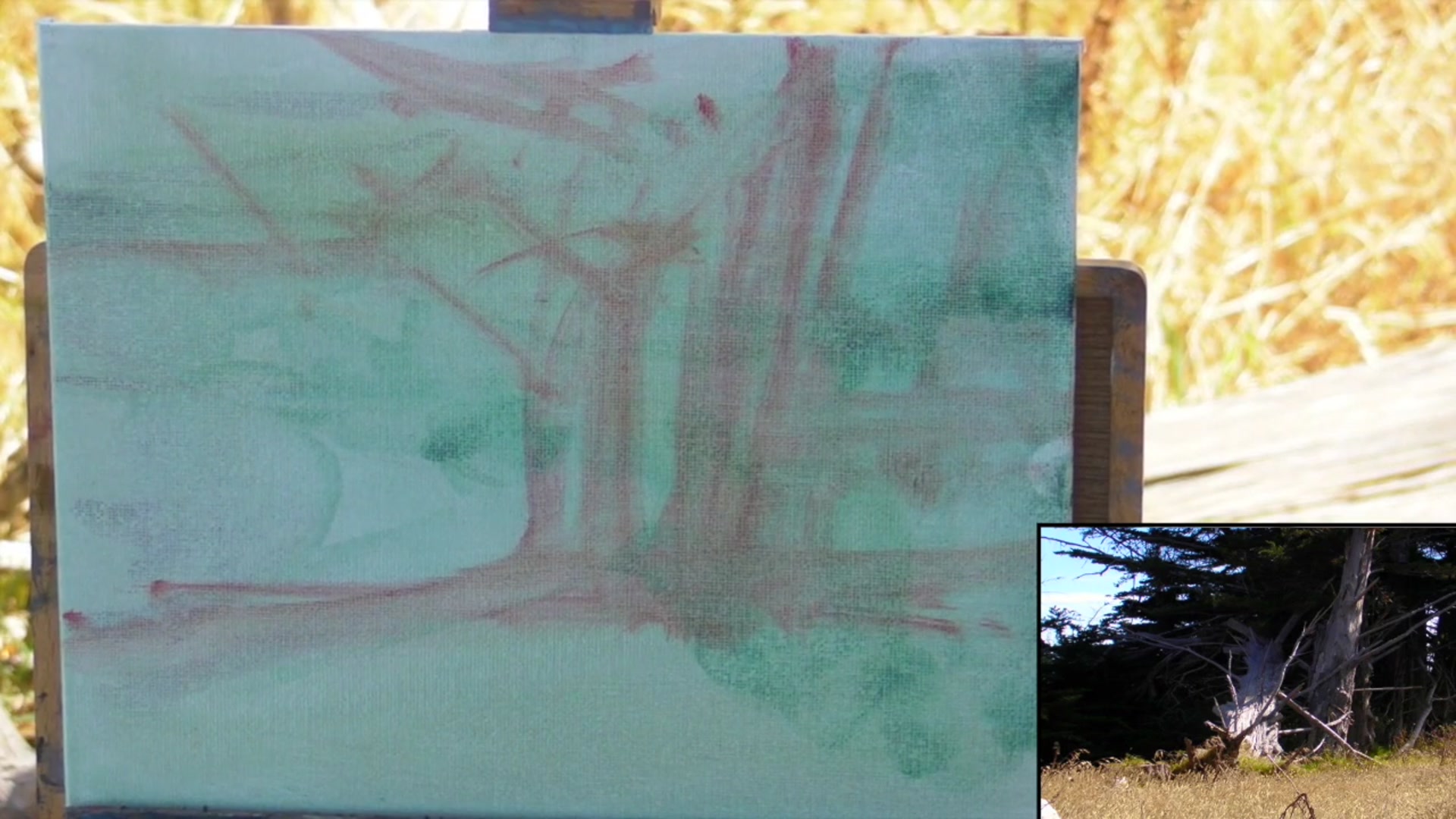 Step 4 — Motivation and Painting Process (video frame from the lesson)